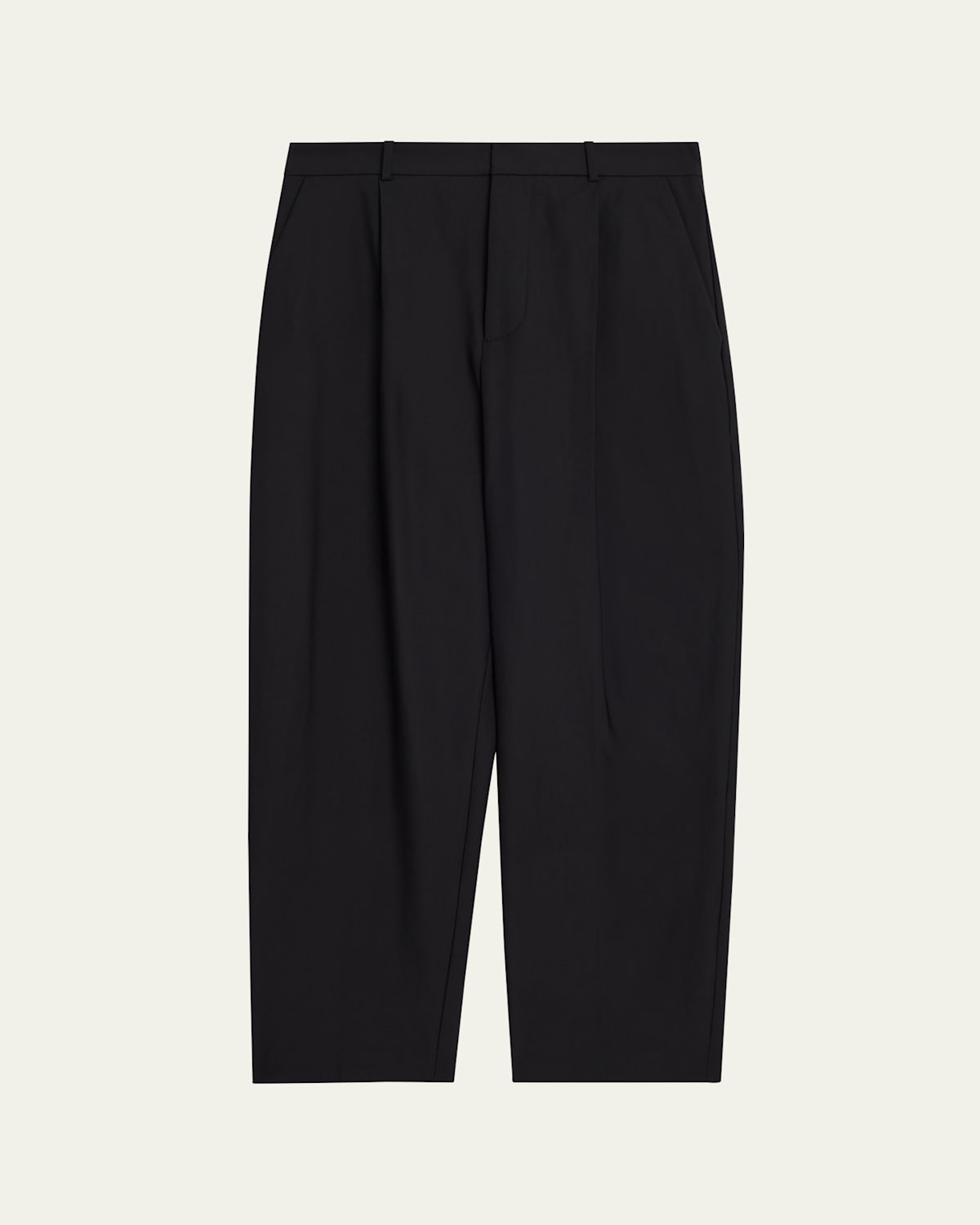 Jacquemus Men's Aero Pleated Wide-leg Pants In Black