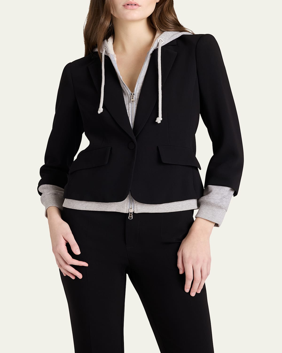 Khloe Le Petit Zip-Front Blazer