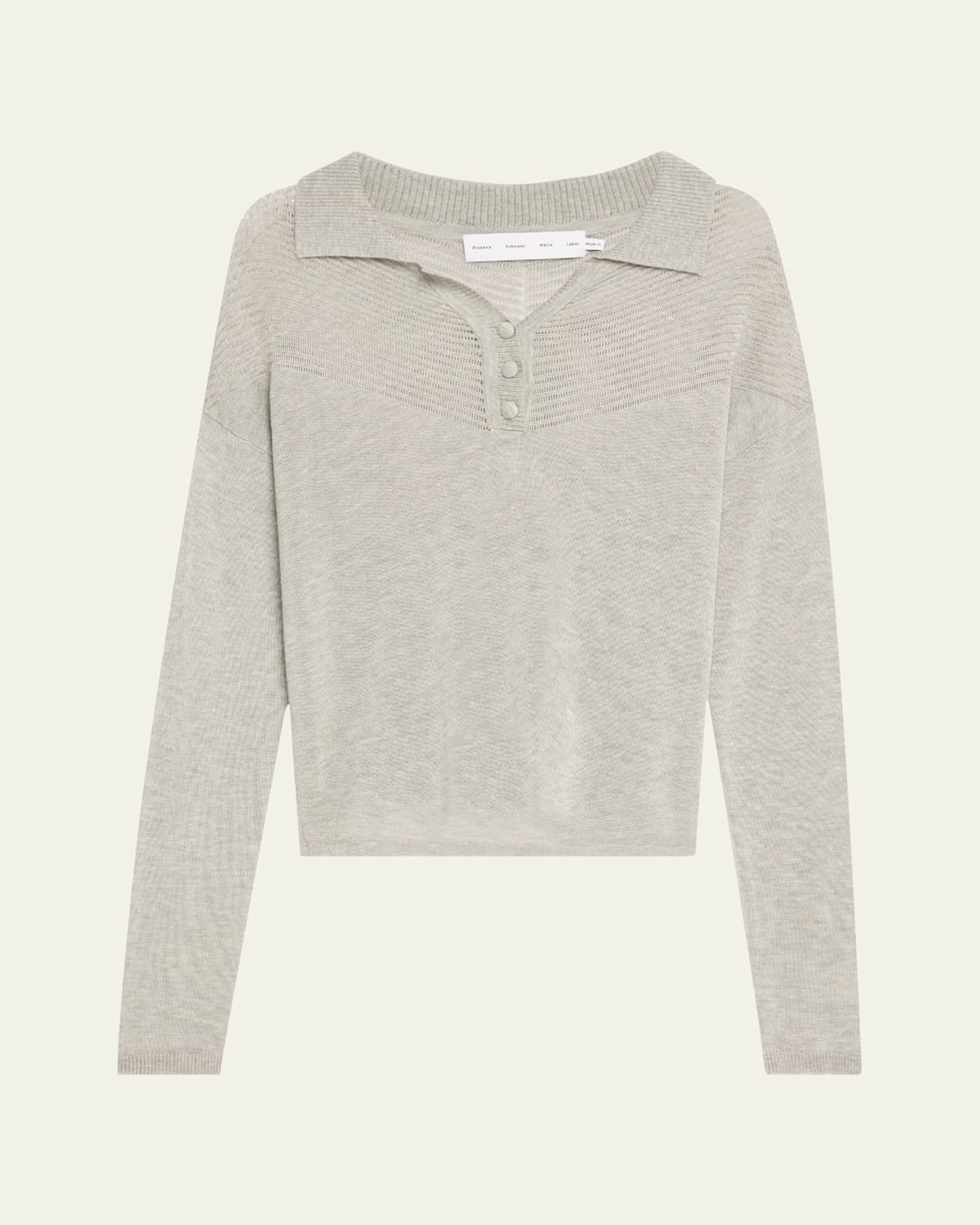 Nell Lightweight Cashmere Polo Sweater