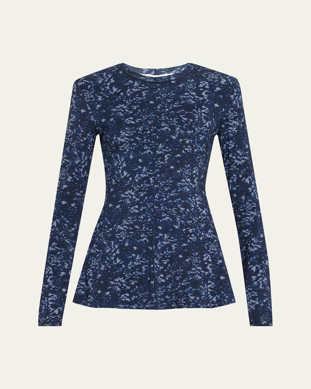 Audrey Long-Sleeve Printed Jersey Top