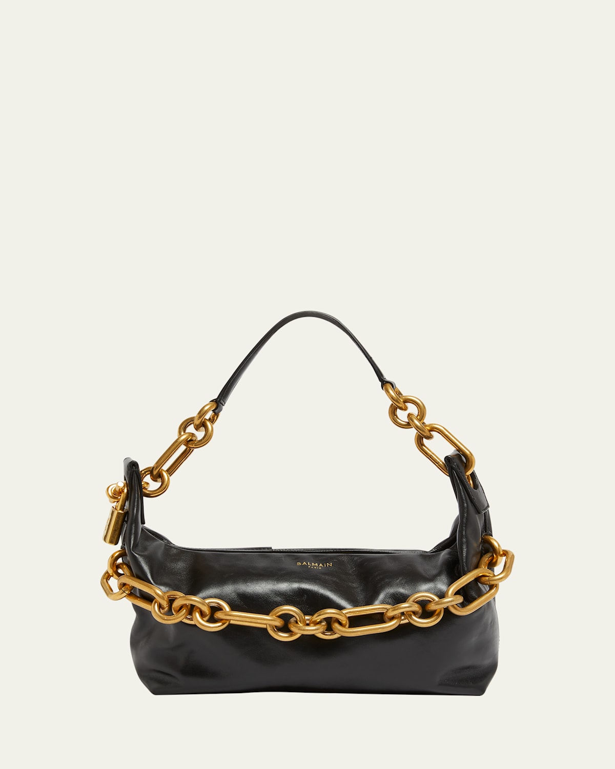 Balmain Sync Medium Chain Shoulder Bag In Calfskin
