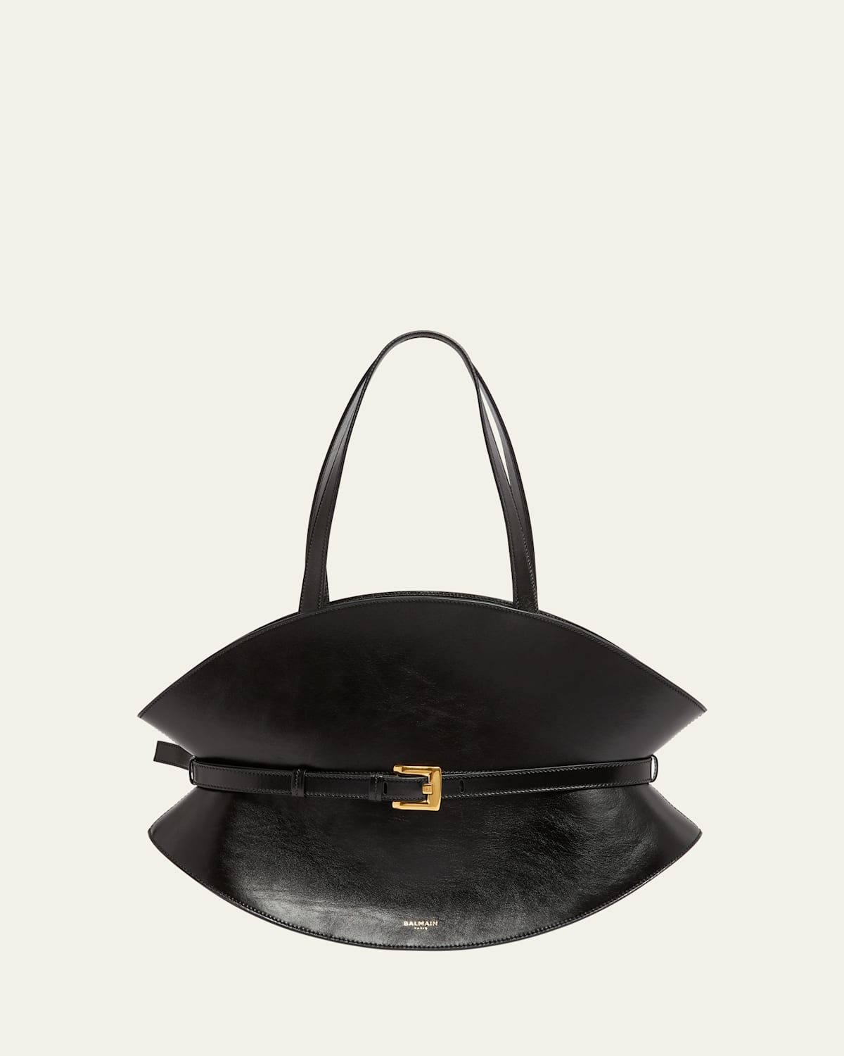 Balmain Shuffle Medium Belt Shoulder Bag In Calfskin