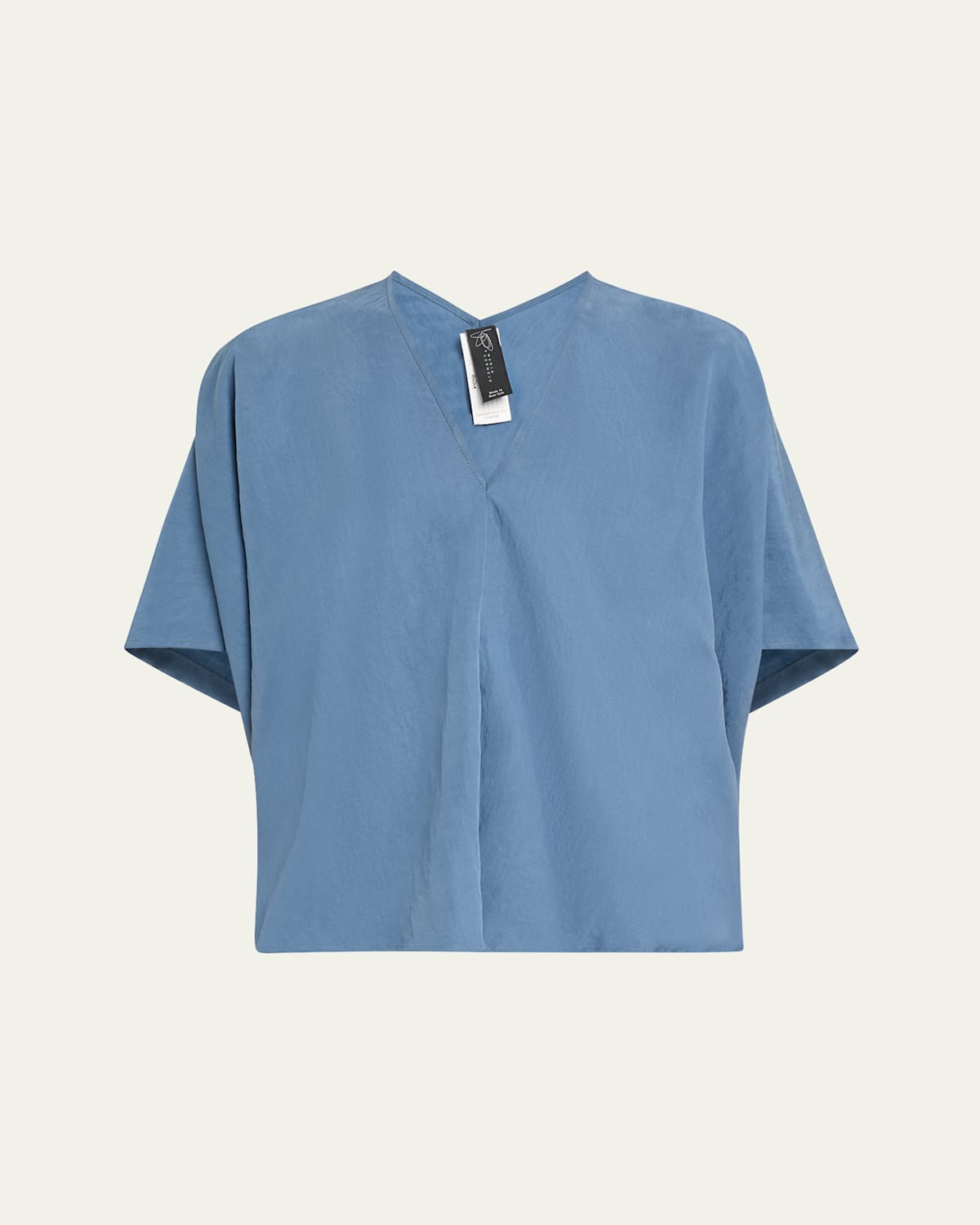 V-Neck Short-Sleeve Circle Top