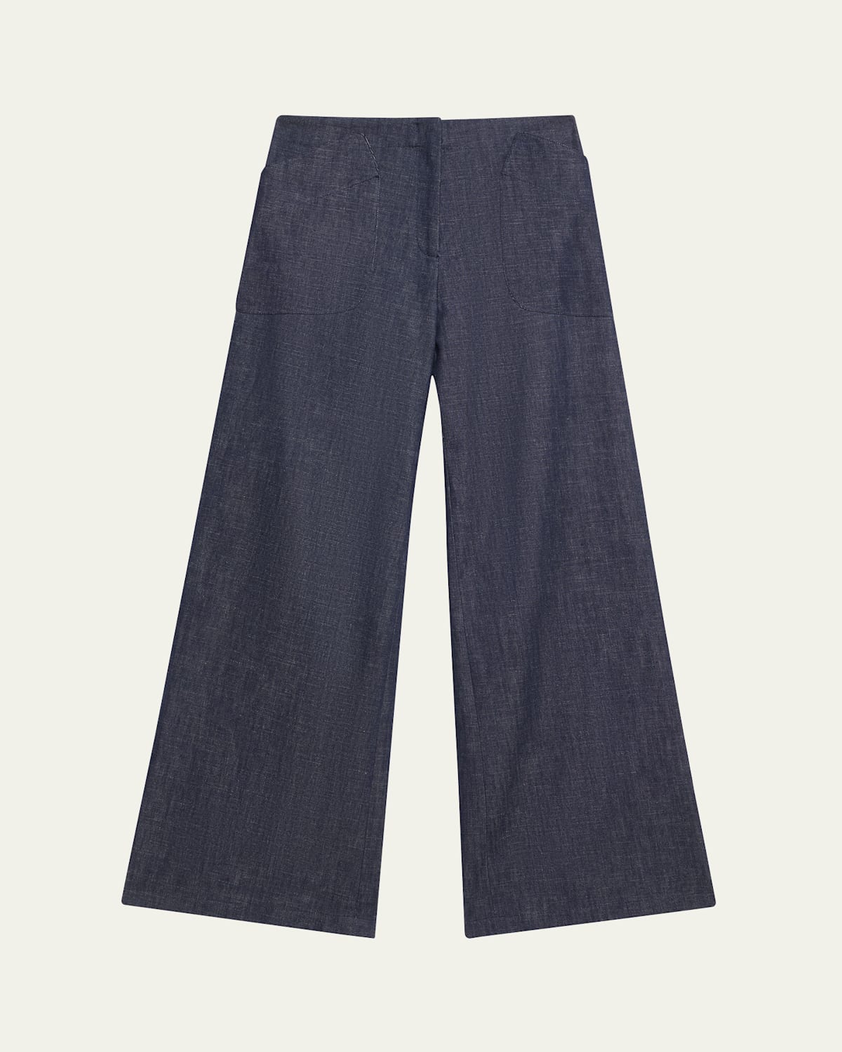 Zero + Maria Cornejo Eda Wide-leg Denim Pants In Gray