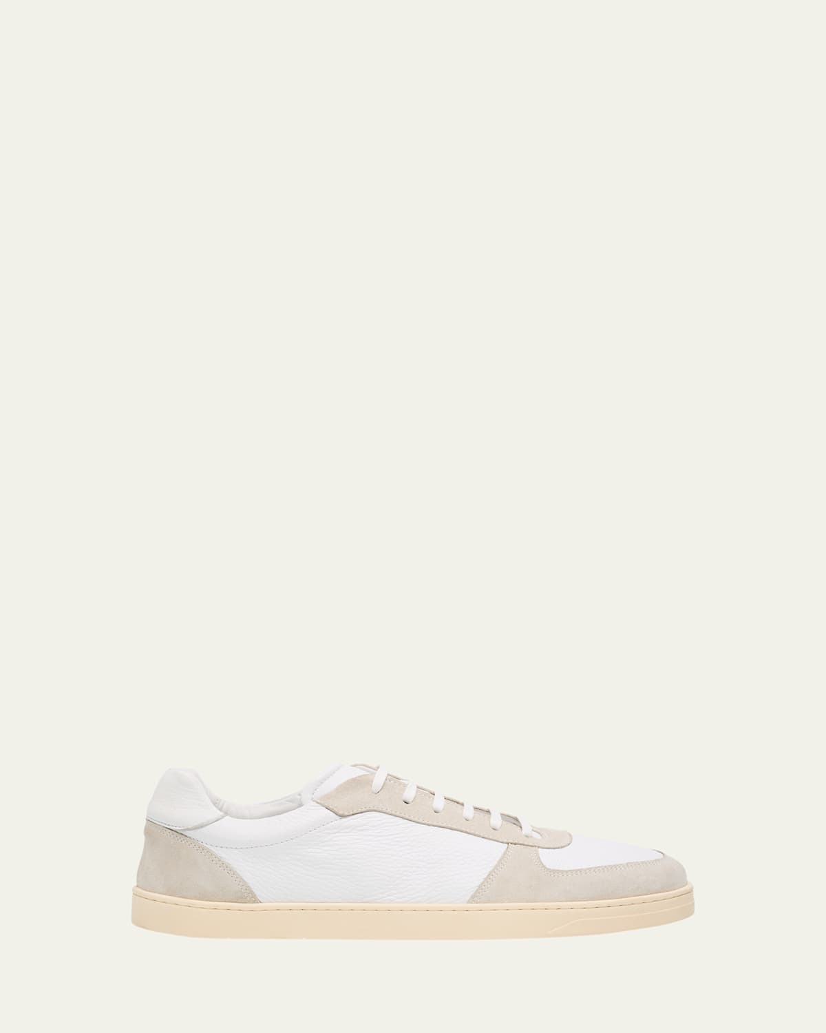 Men's Deerskin and Suede Low-Top Sneakers