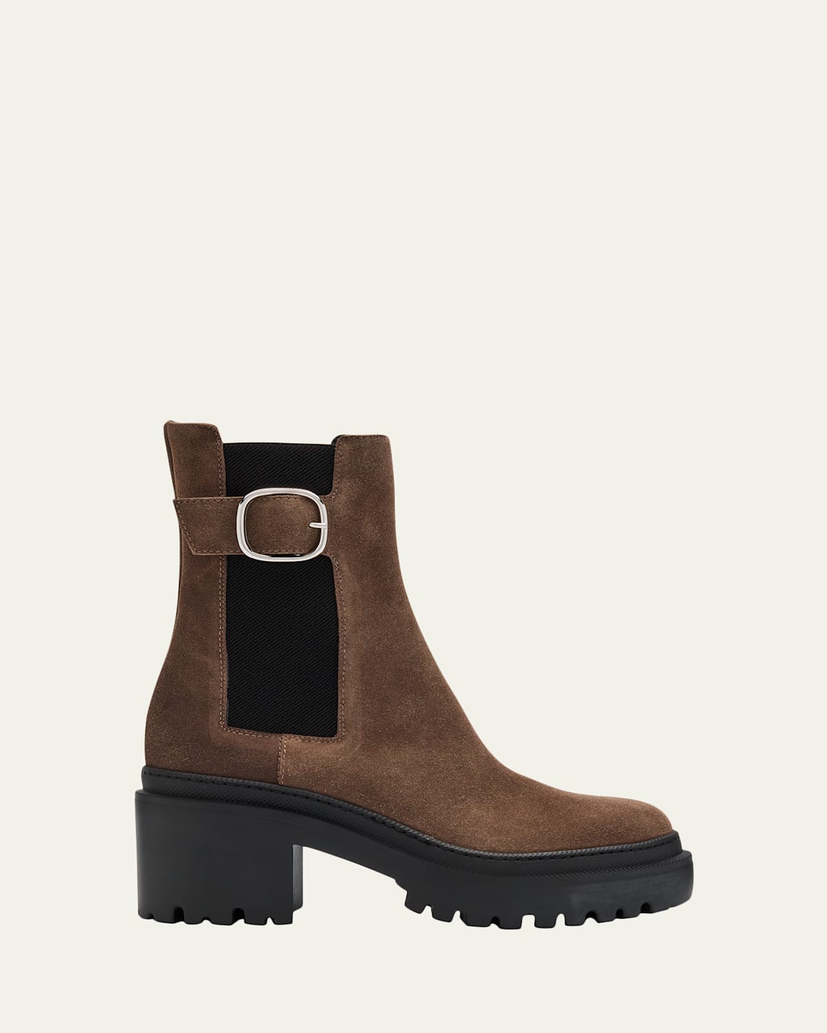Giuseppe Zanotti Platform Suede Chelsea Boots In Brown