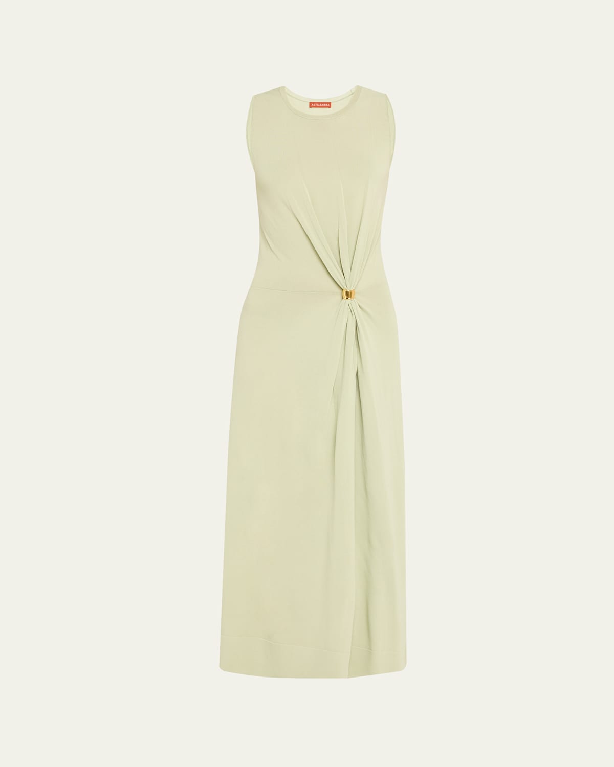 ALTUZARRA SARALIEN GATHERED SLEEVELESS MAXI DRESS 