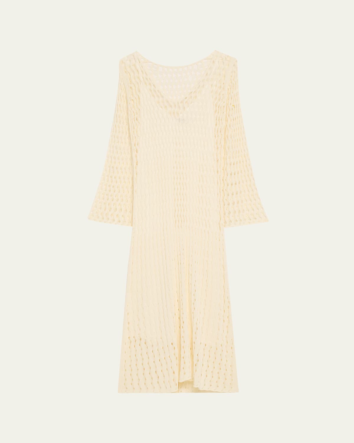 Altuzarra Jemmy Open Knit Long-sleeve Midi Dress