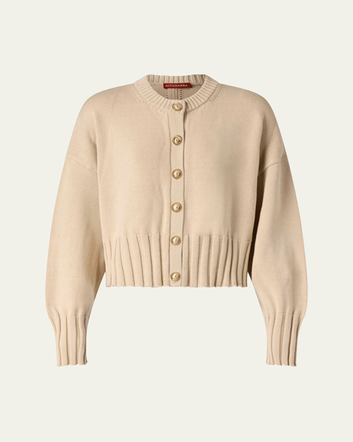 Altuzarra Liam Wide-rib Crewneck Cardigan