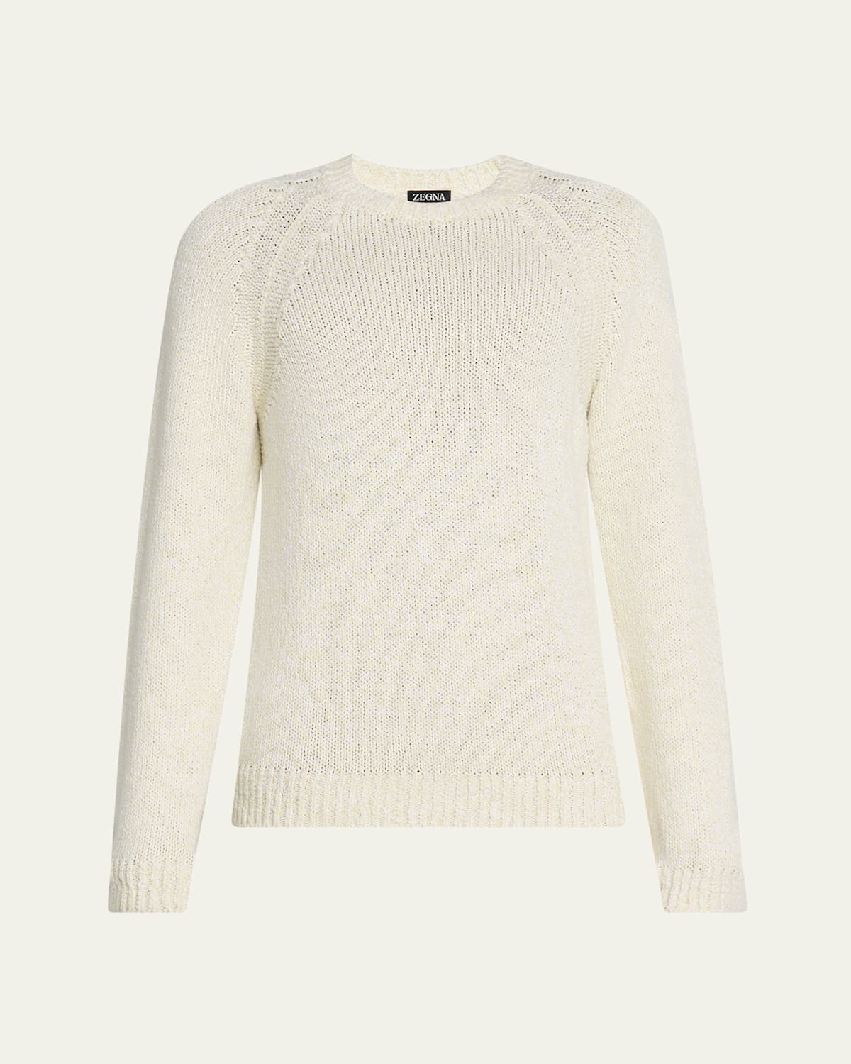 Zegna Men's Mouline Cotton Knit Crewneck Sweater