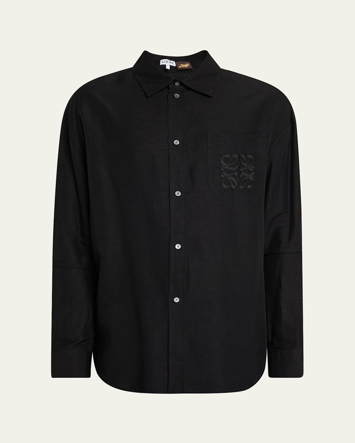 Loewe Short-sleeved Linen And Viscose Shirt