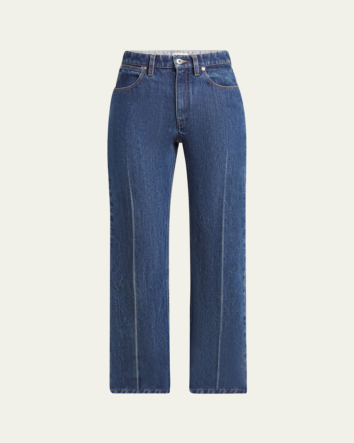 Jil Sander High-rise Crease-line Slim-leg Jeans In Blue