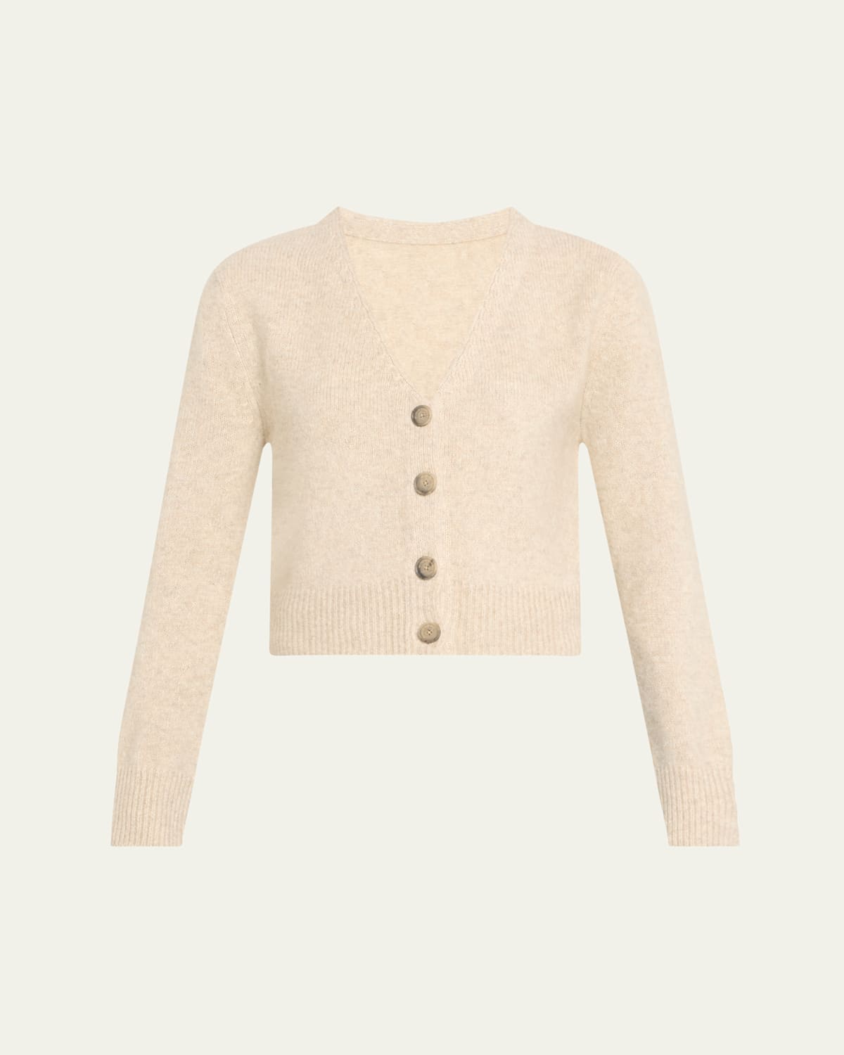 Brandon Maxwell Sloane V-neck Silk-cashmere Cardigan In Neutral