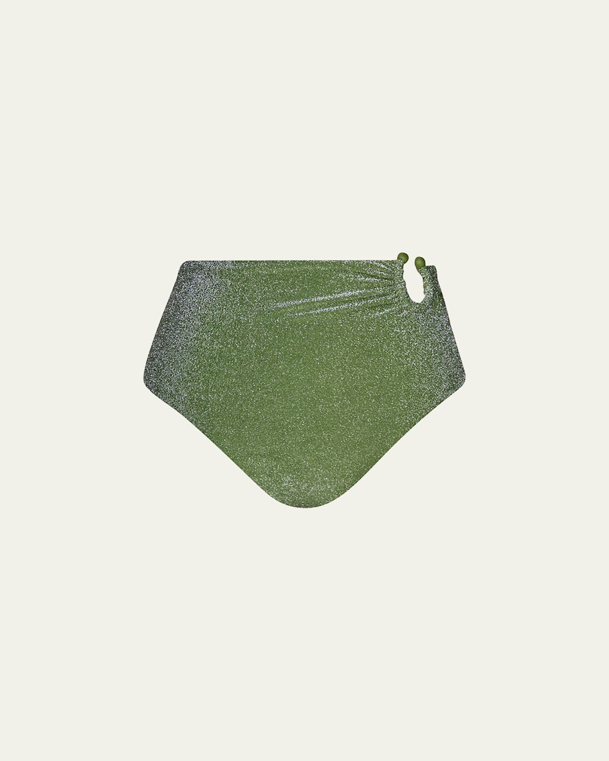 Johanna Ortiz Shimmering Taita Bikini Bottoms In Green