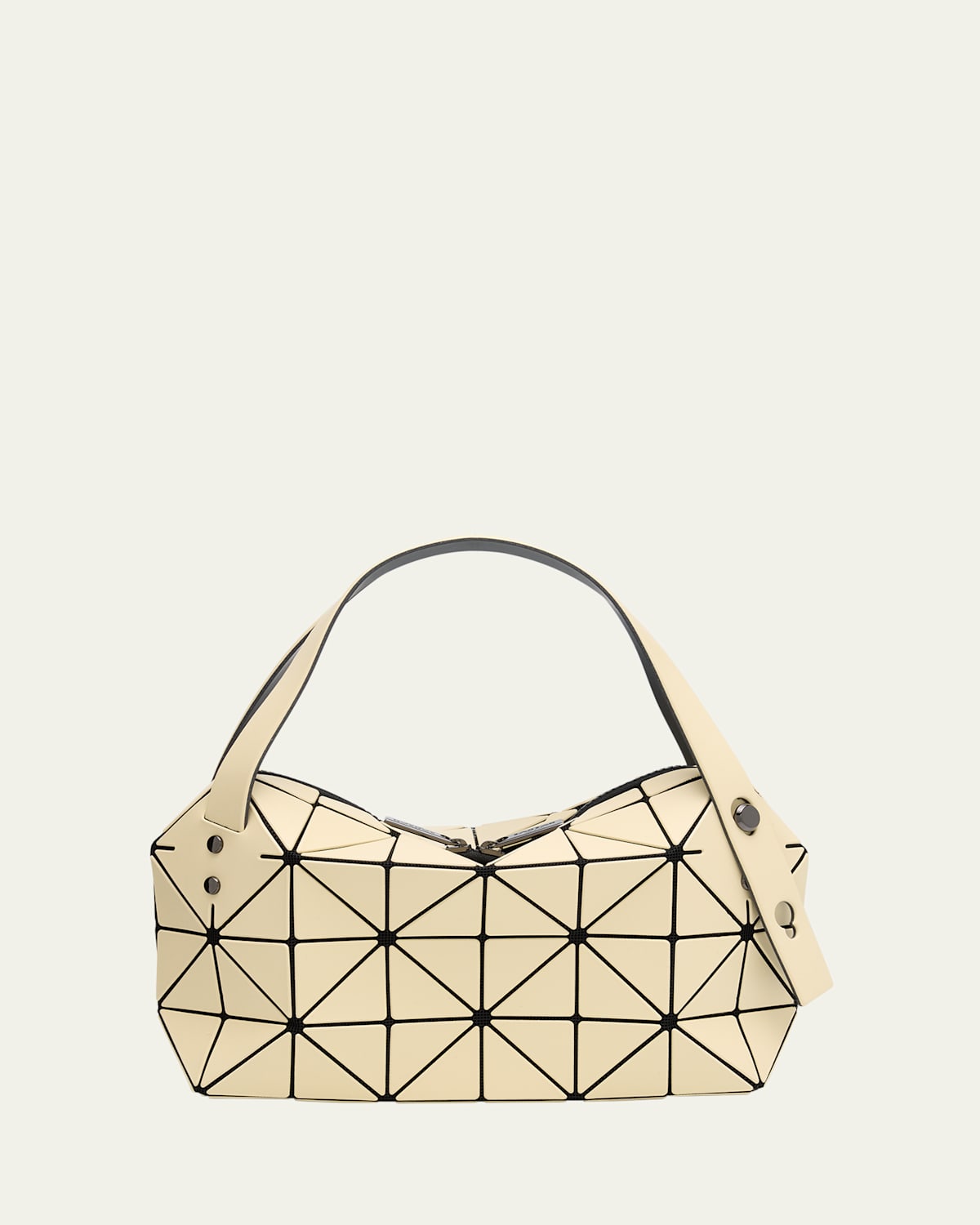 Bao Bao Issey Miyake Boston Small Geometric Shoulder Bag In Cream