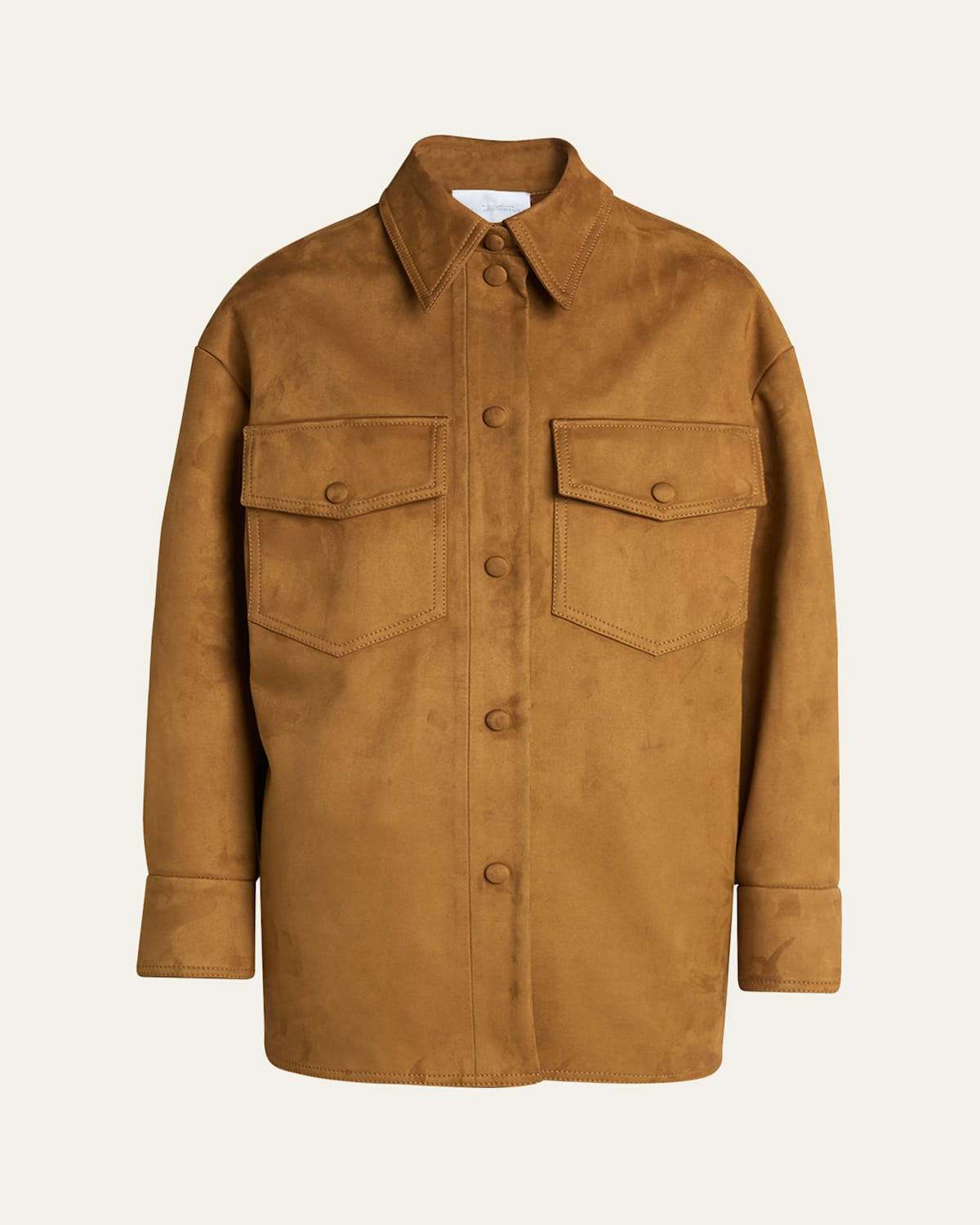 Stella Mccartney Long-sleeve Alter Suede Overshirt