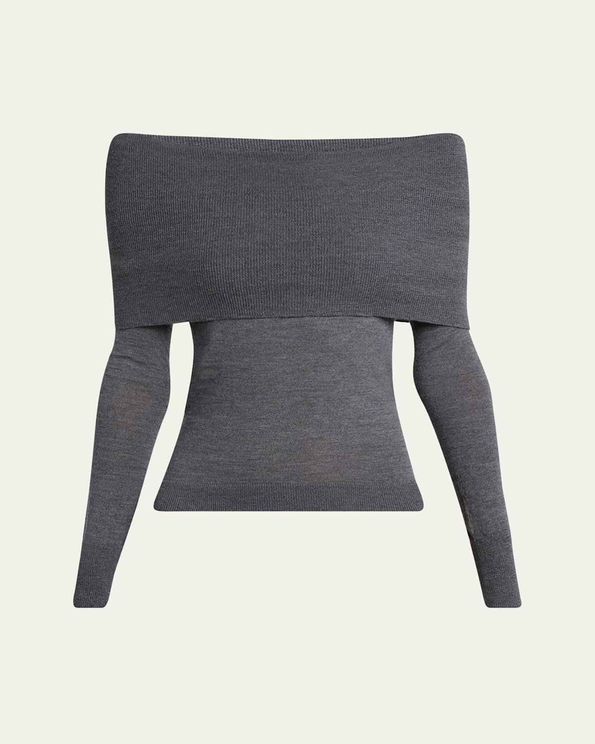 Stella Mccartney Straight-neck Long-sleeve Sweater