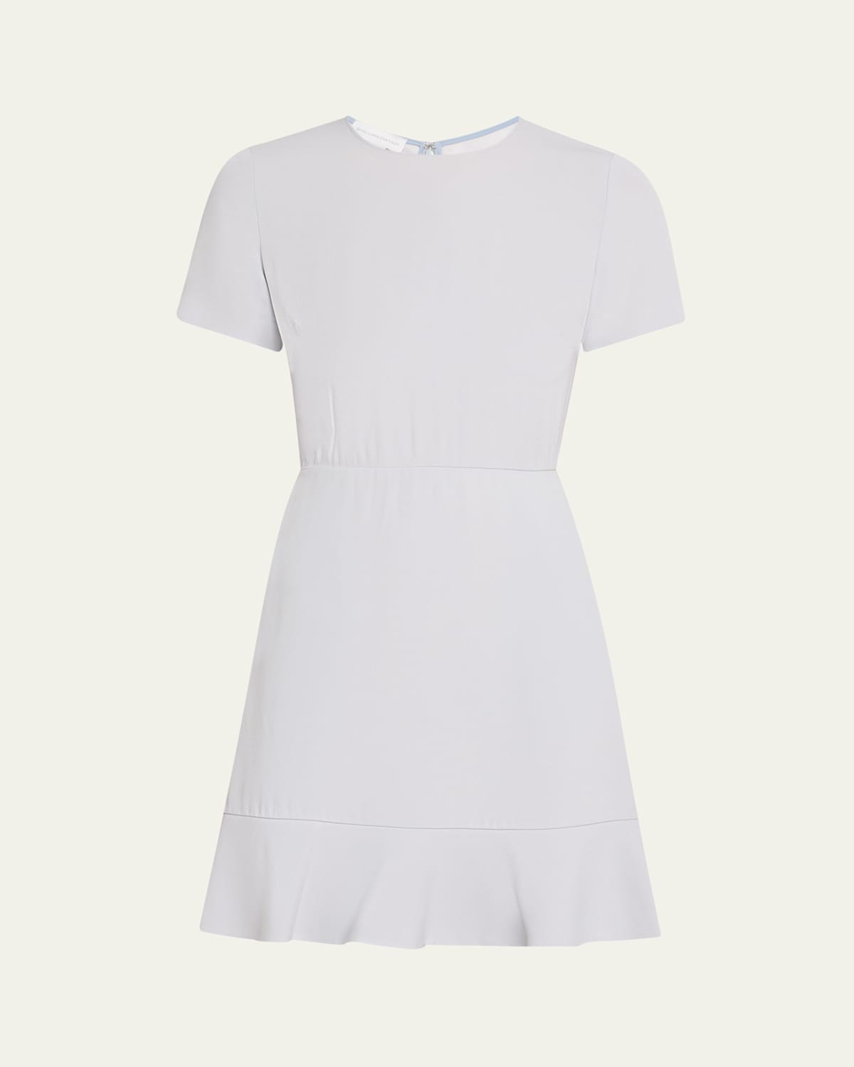 Stella Mccartney Short-sleeve Ruffle-hem Mini Dress In White