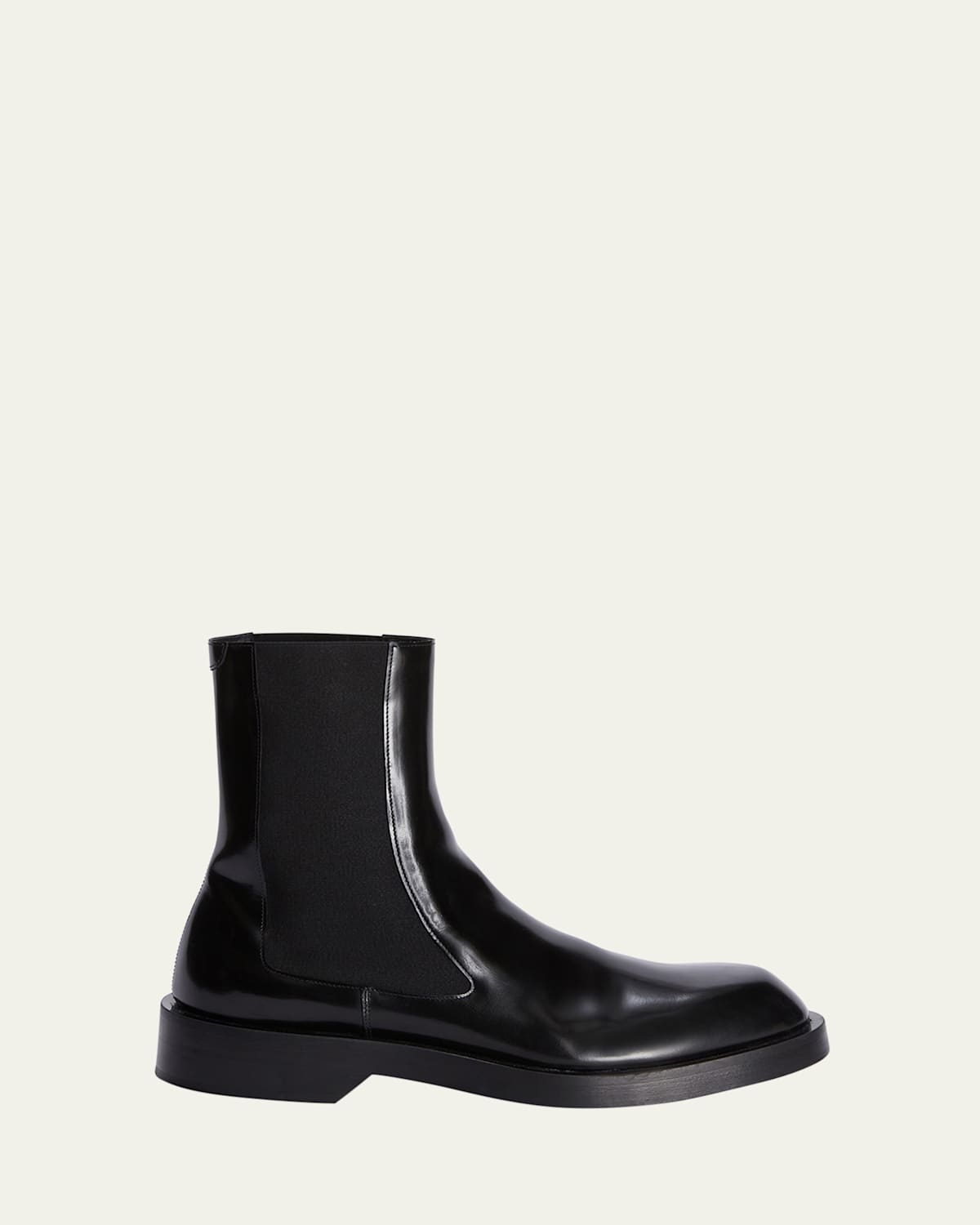 Jil Sander Calf Leather Chelsea Boots In Black