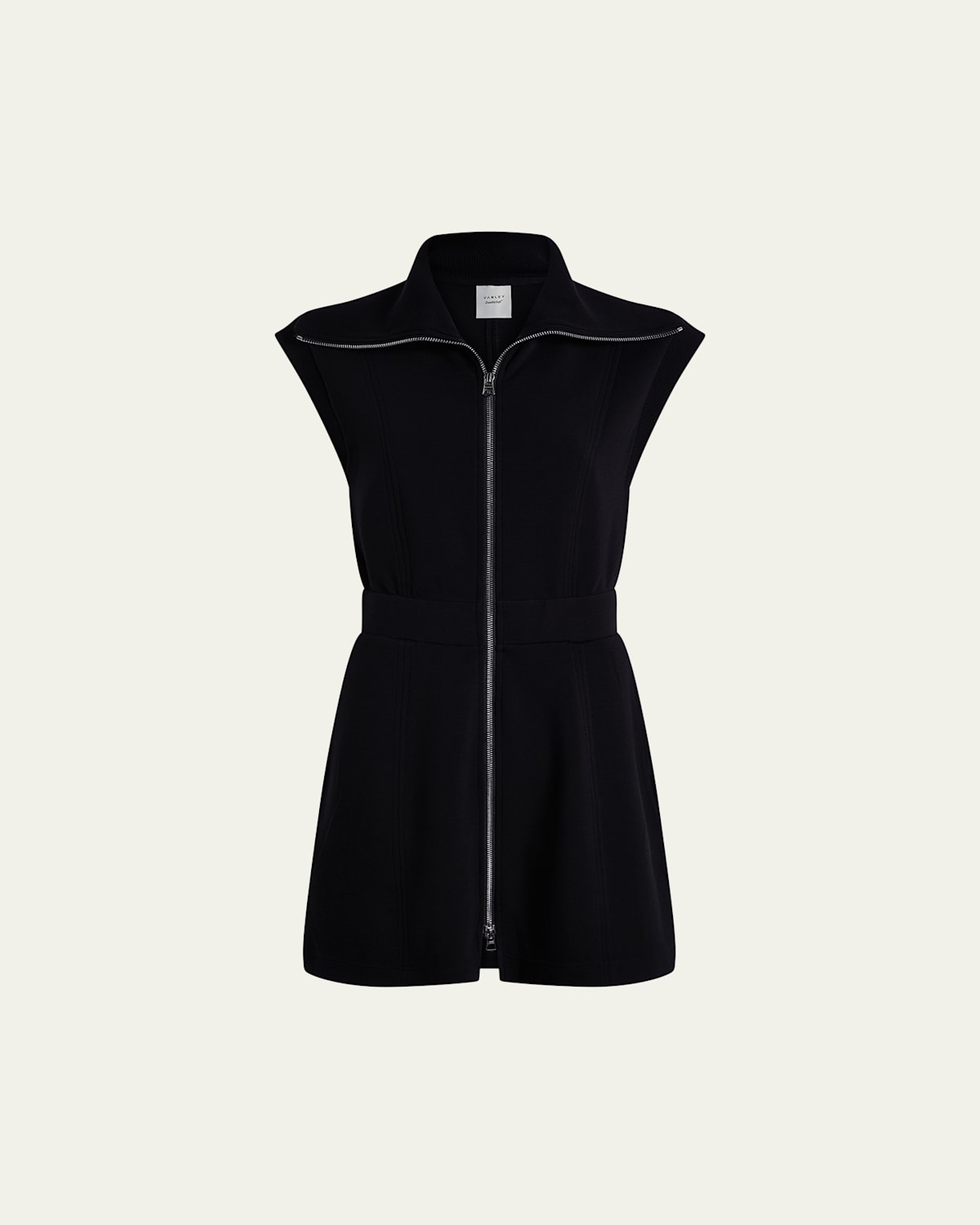 Varley Rebecca Zip-front Mini Dress