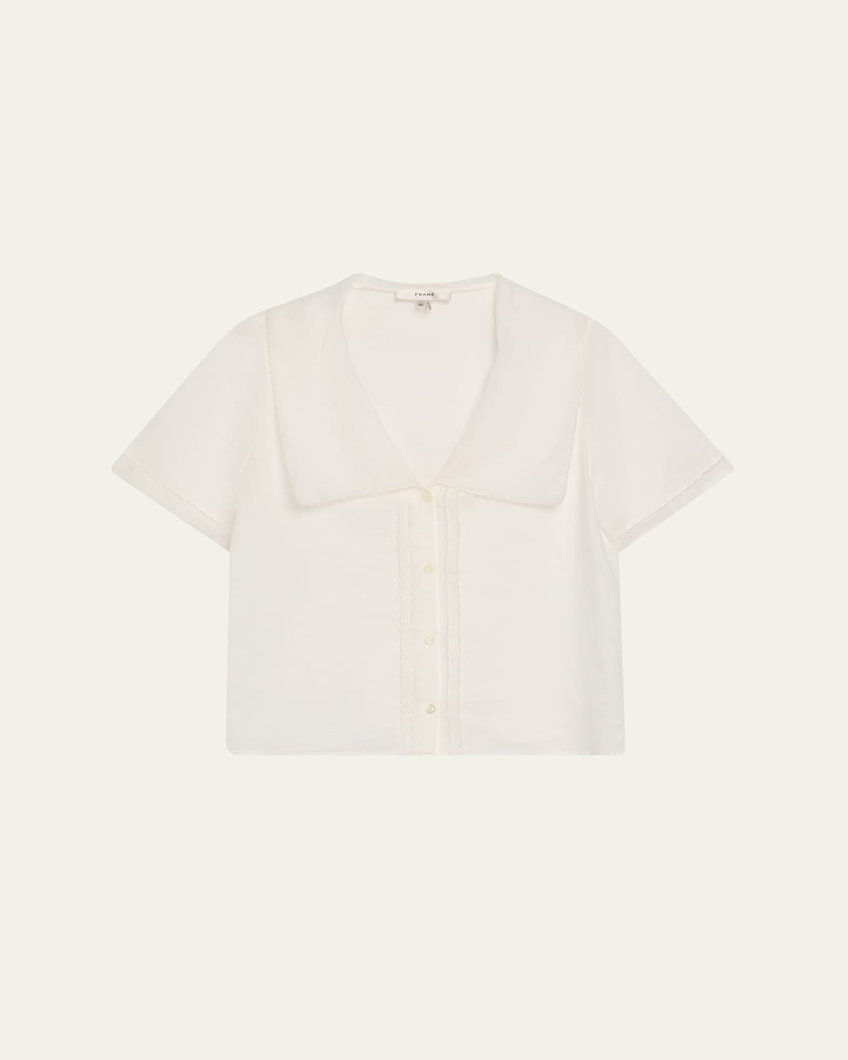 Frame The Scallop Sailor Blouse In White