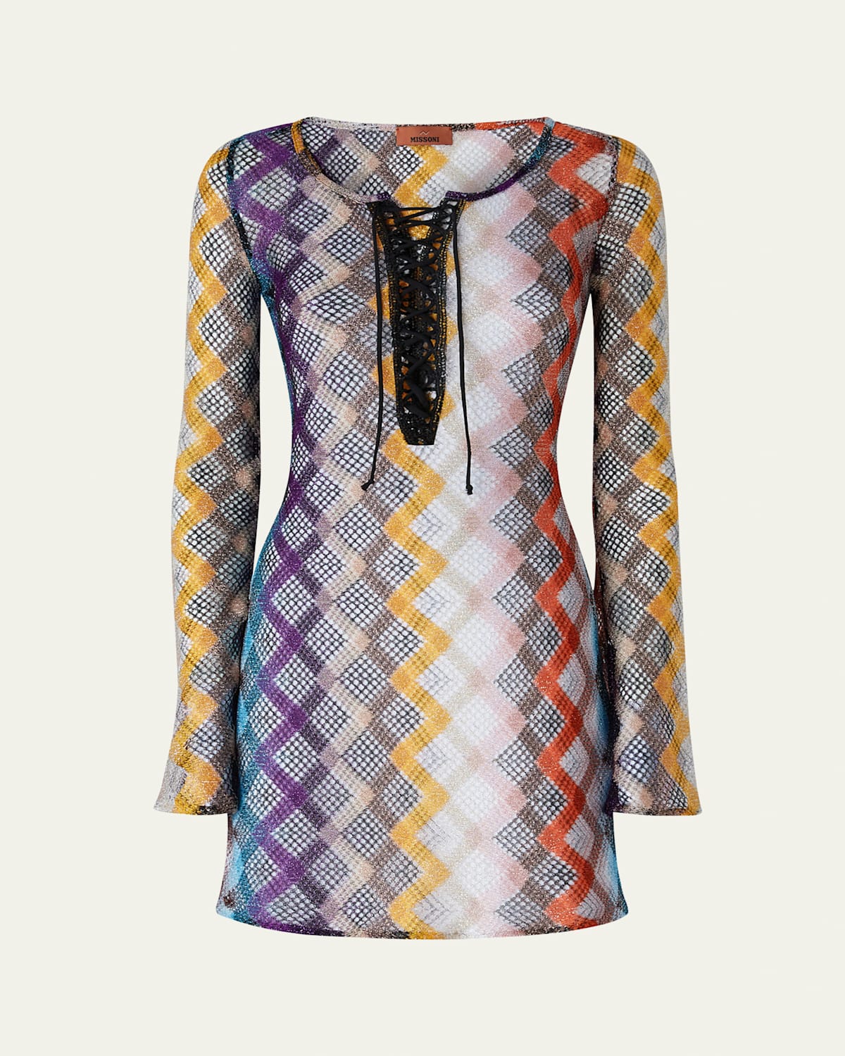 Missoni Metallic Mesh Short Coverup