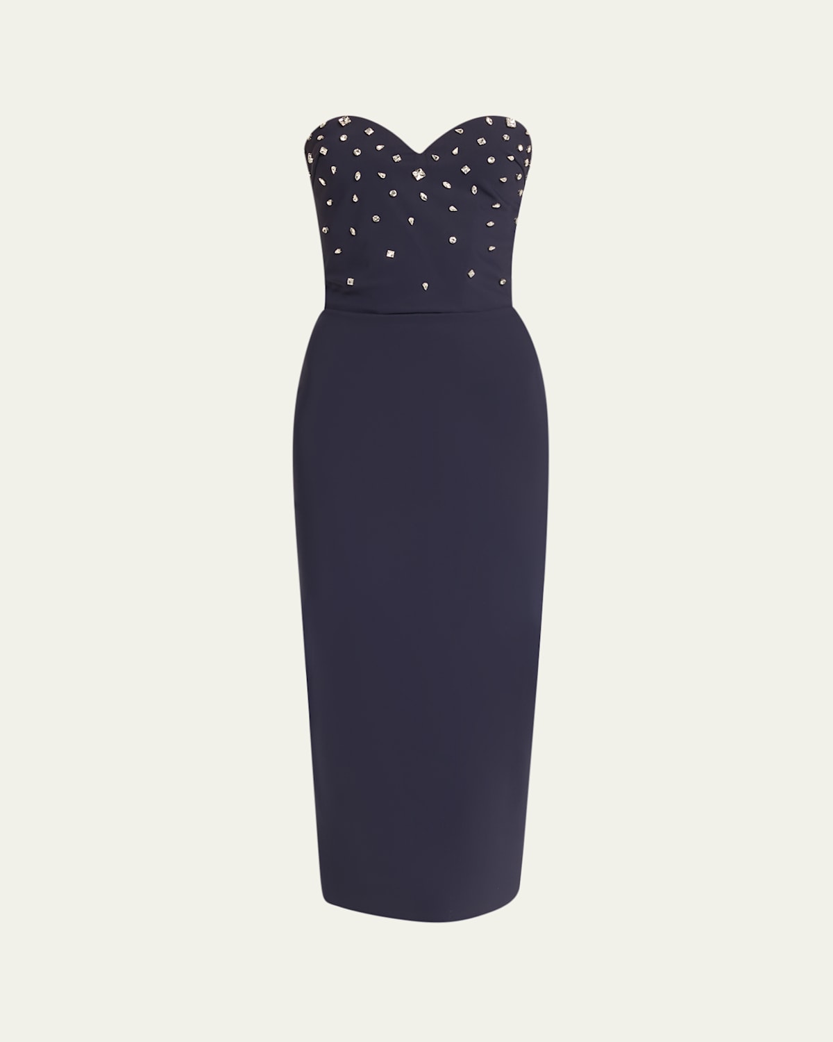 Chiara Boni La Petite Robe Mahta Strapless Crystal-embellished Midi Dress