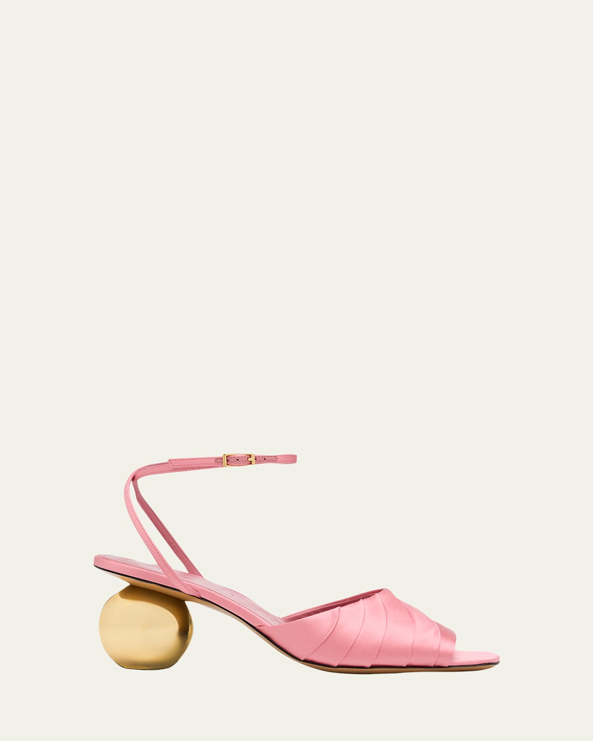 Marni Silk Sculptural Sandals In Pink
