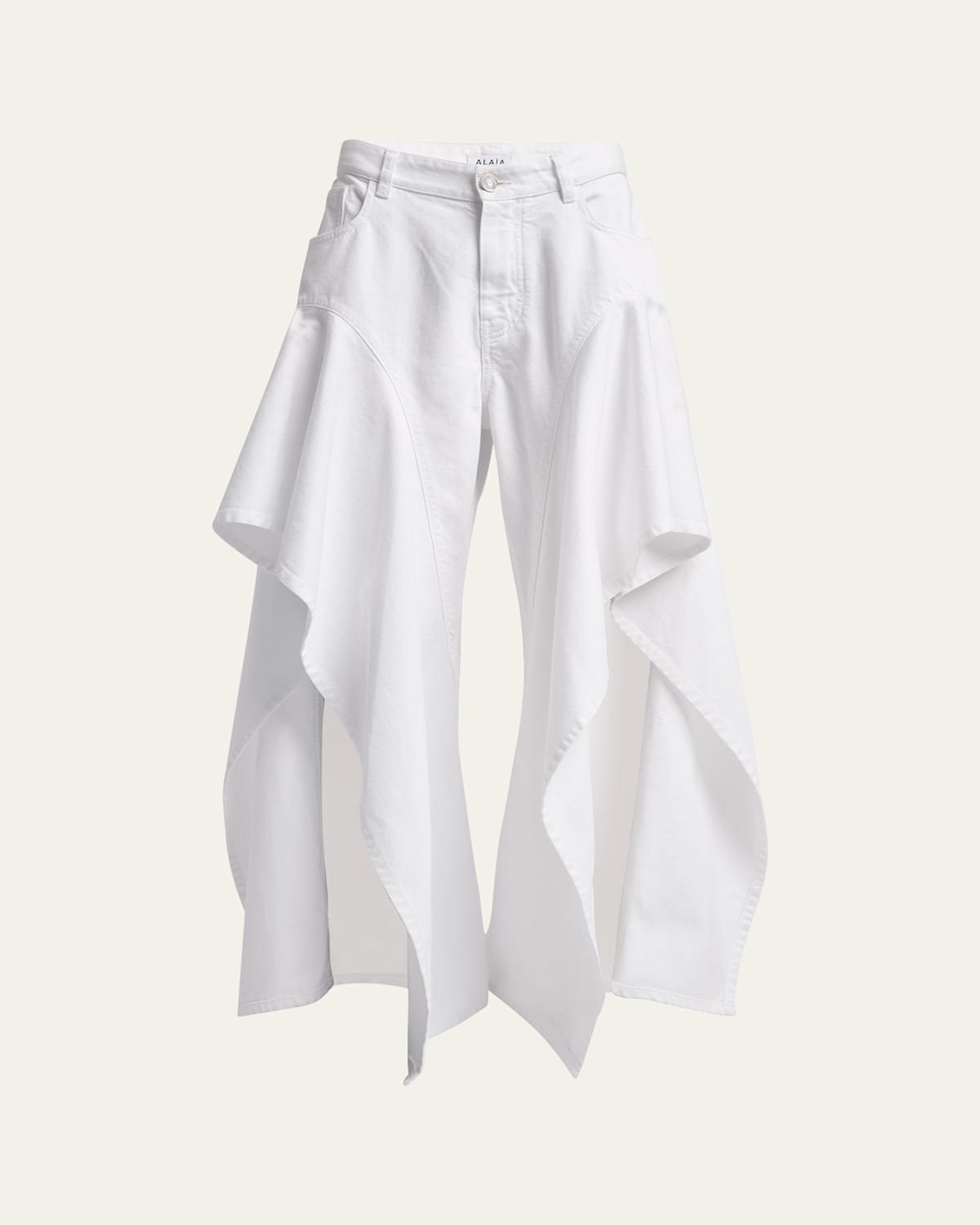 Alaïa Ruffle Slit Jeans