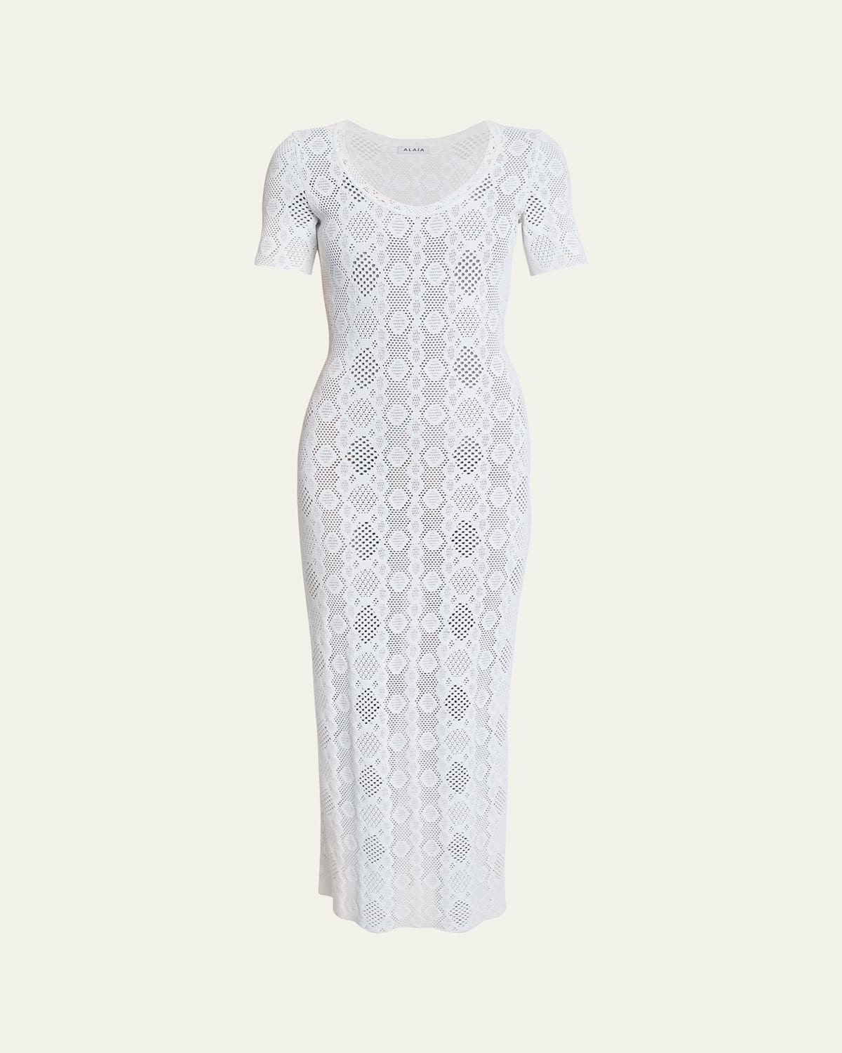 Python Lace Knit Midi Dress