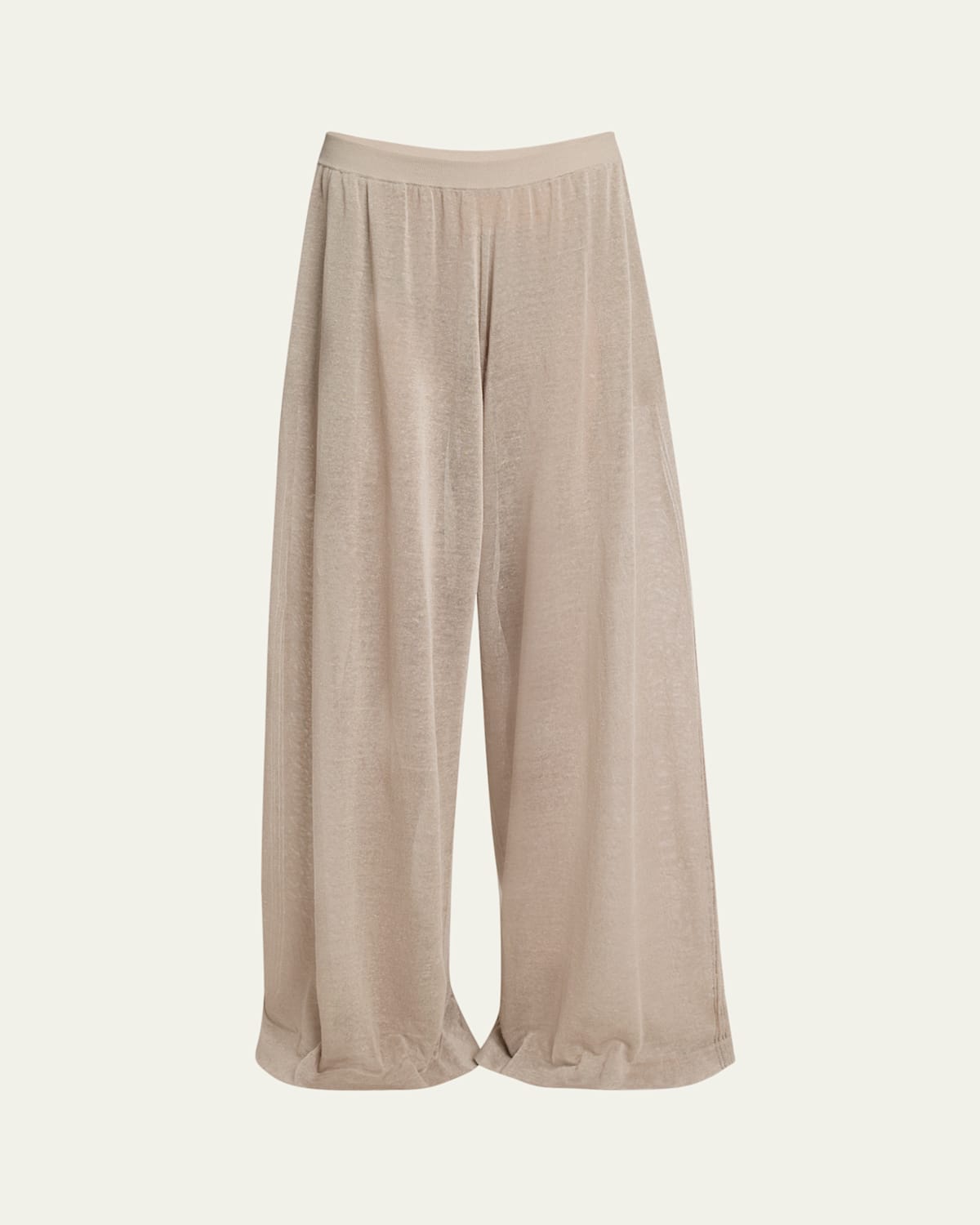 Flowy Silk Linen Knit Pants