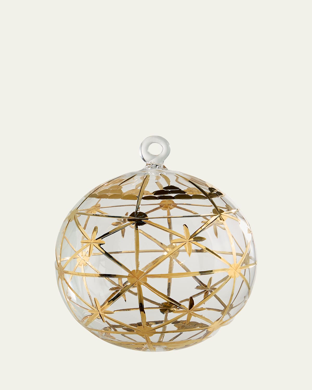 Bergdorf Goodman Gold Deco Christmas Ornament In Gold