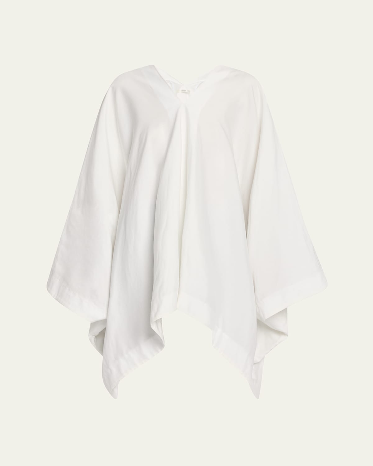 The Row Cedar Handkerchief Poncho Top In White