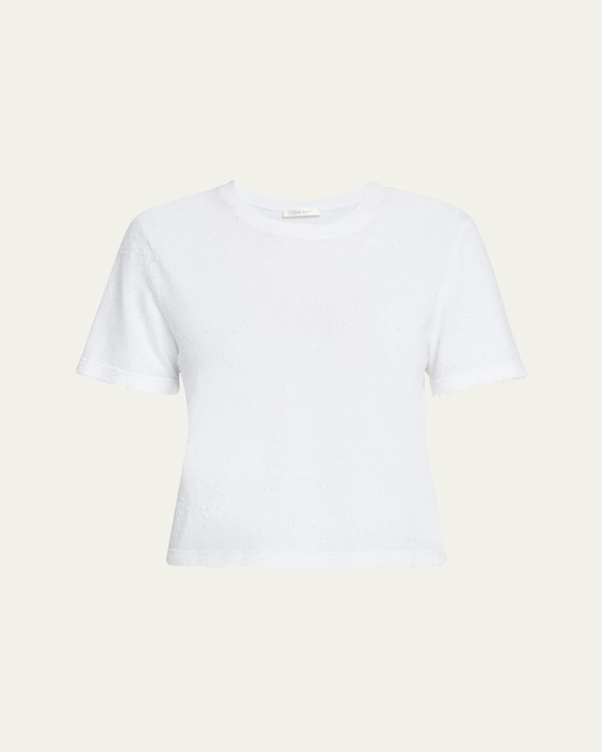 The Row Karpa Distressed Short-sleeve T-shirt In White