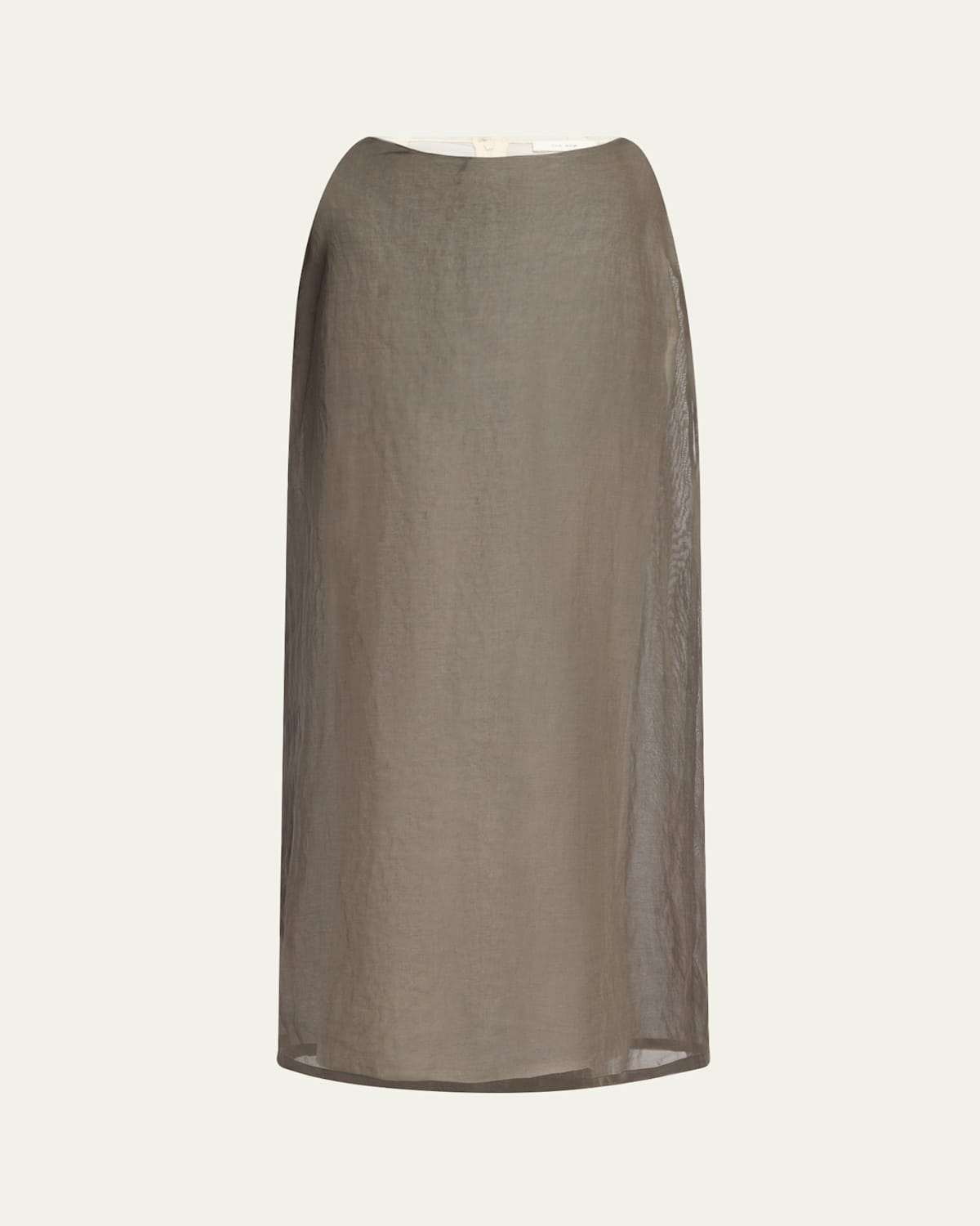 The Row Zaira Layered Maxi Skirt In Brown