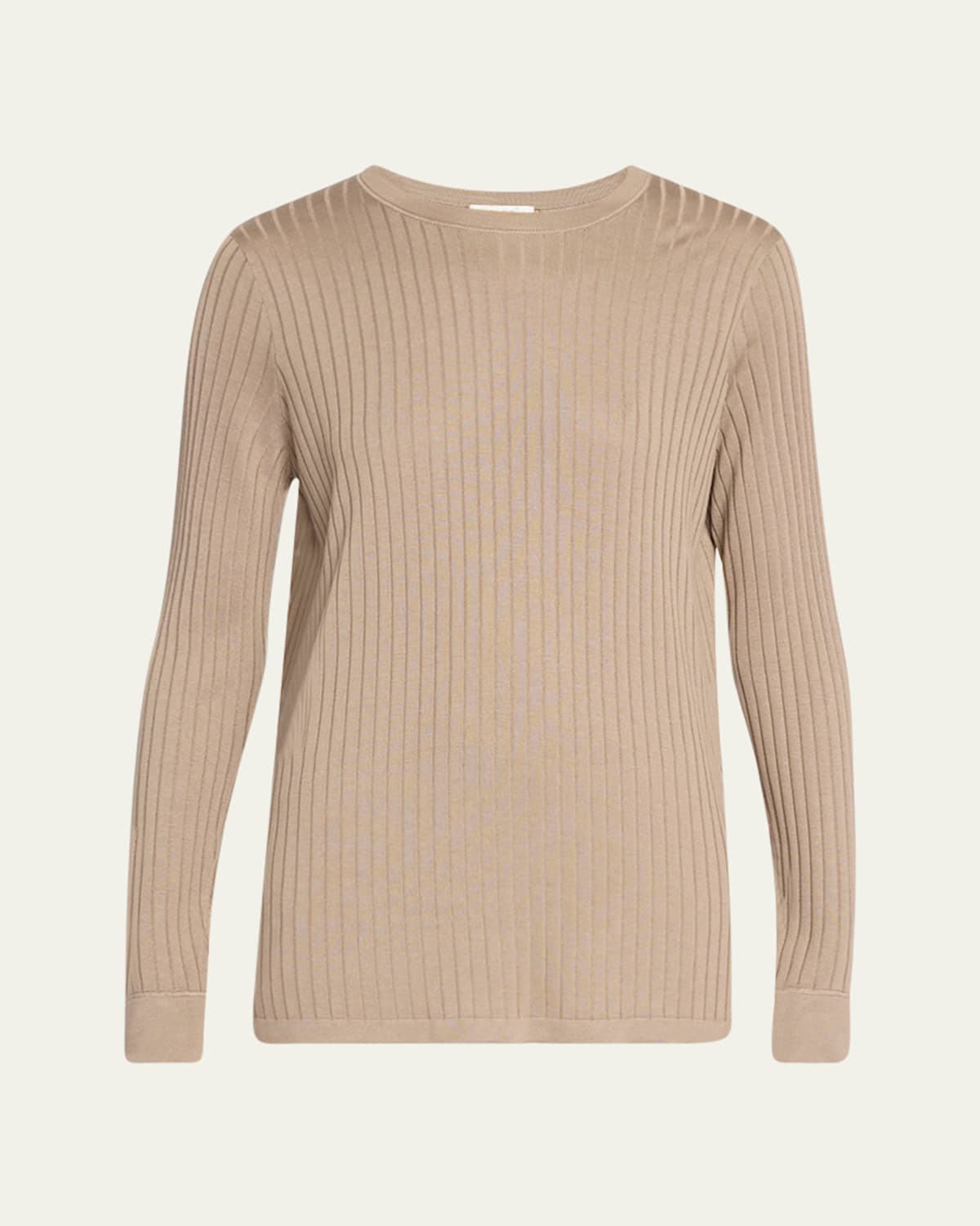 The Row Keya Rib Long-sleeve Top In Gold