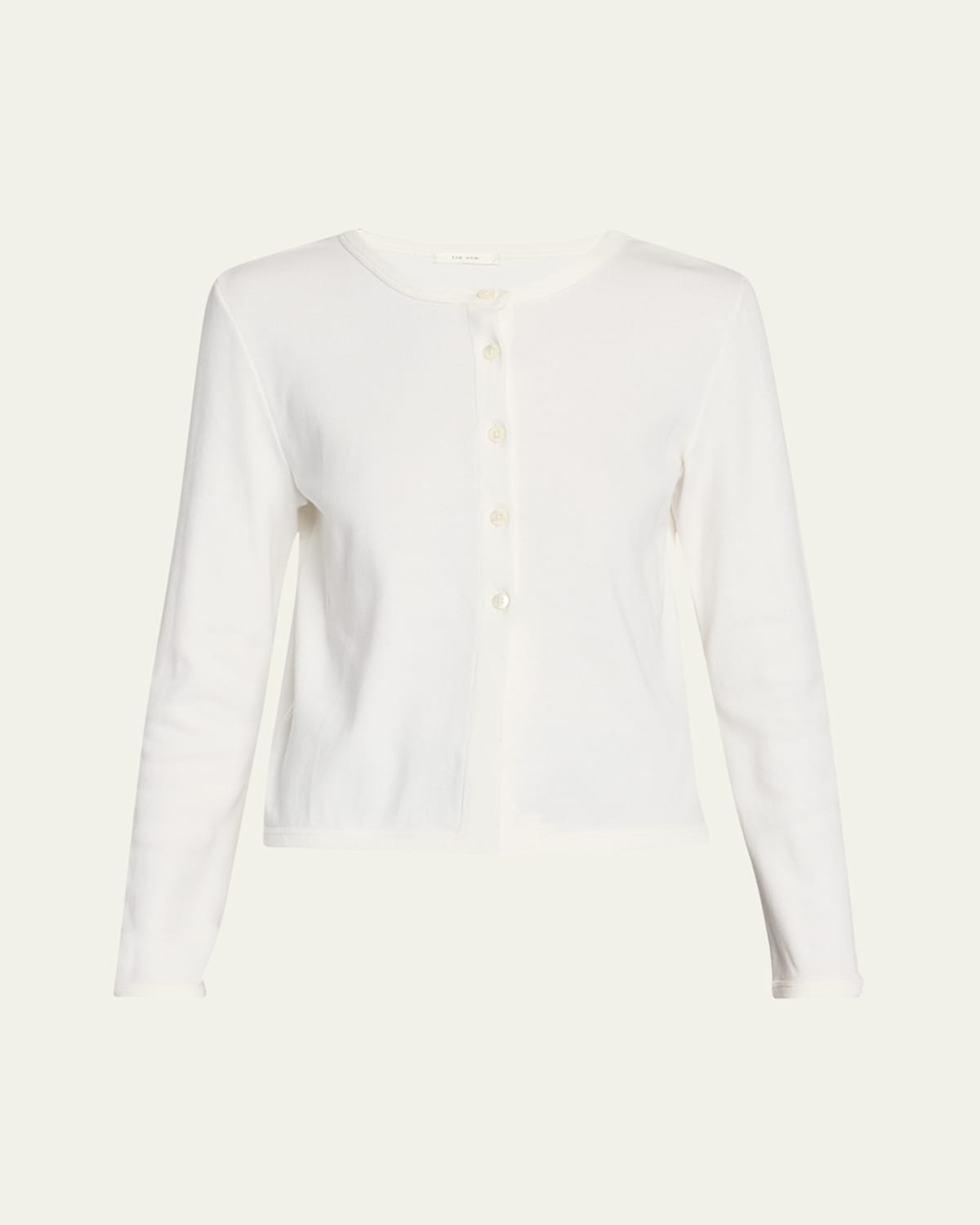 Gretas Cotton Crewneck Cardigan