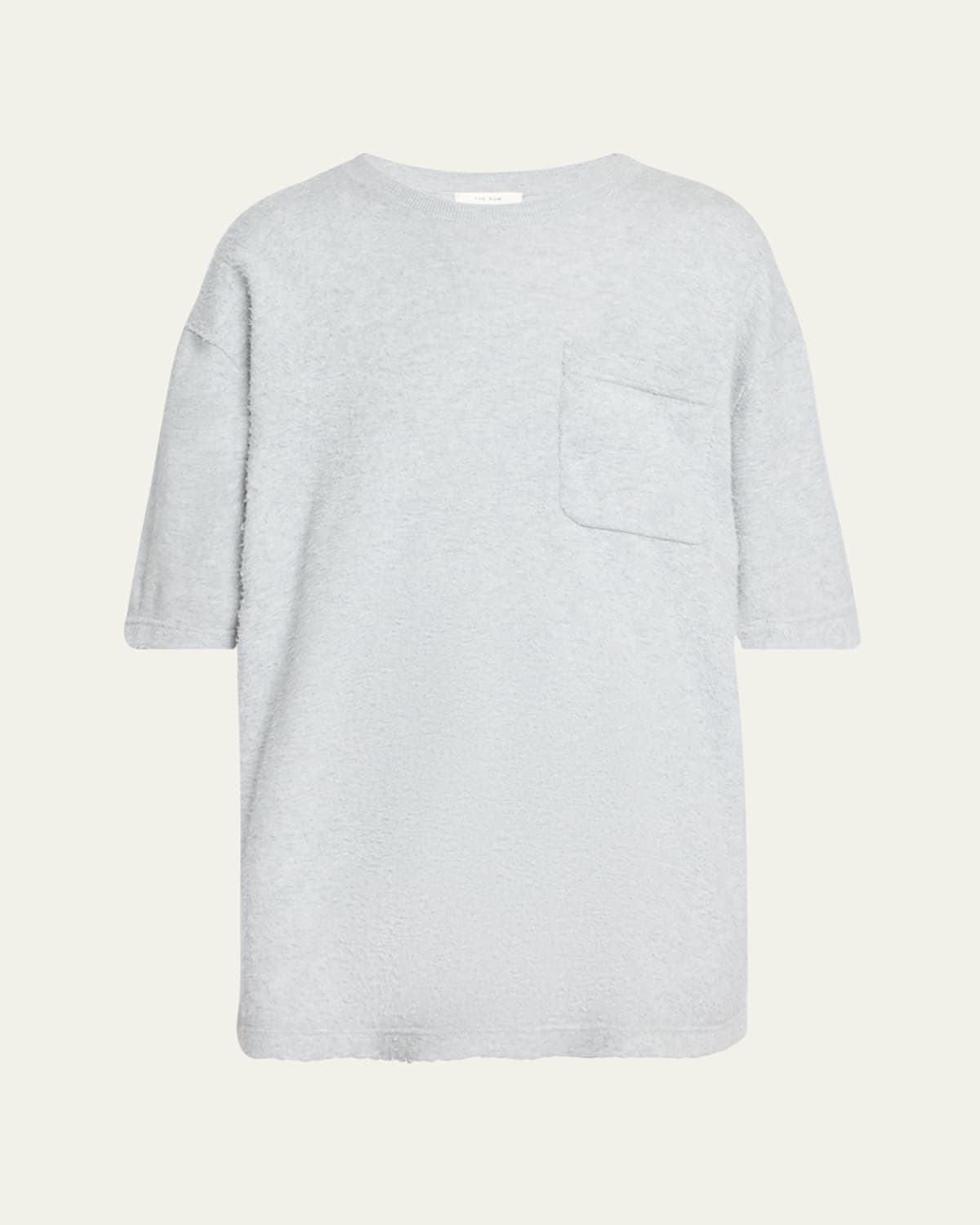 The Row Kaddy Textured Short-sleeve T-shirt In Gray