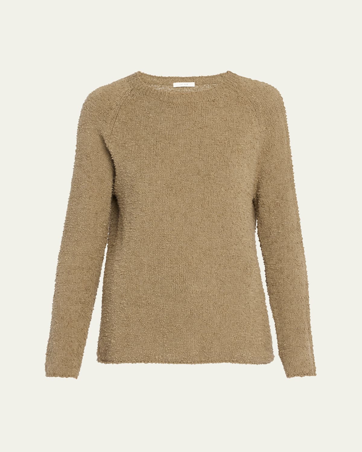 The Row Kathy Raglan-sleeve Boucle Knit Sweater In Brown