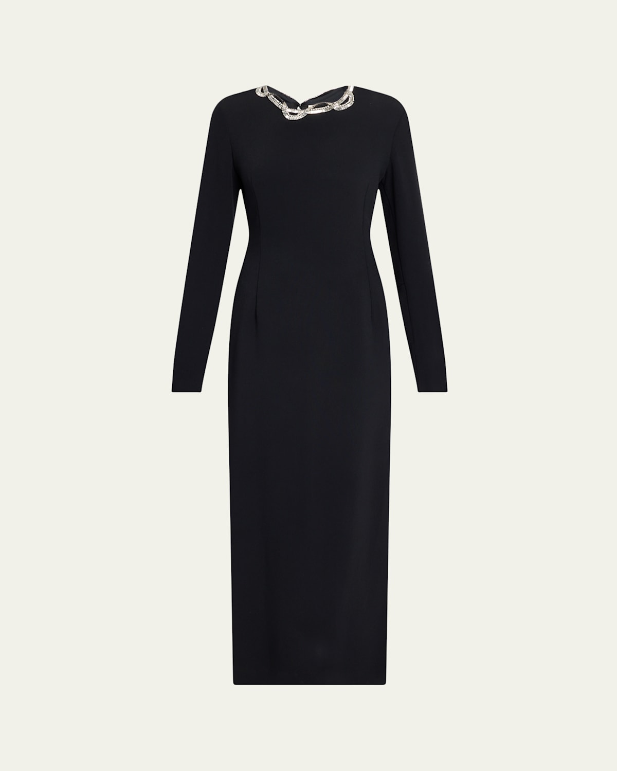 The Row Mitsuko Crystal Long-sleeve Maxi Dress