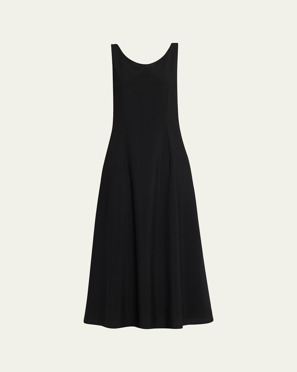 The Row Teza Scoop-neck Sleeveless Maxi Dress In Black
