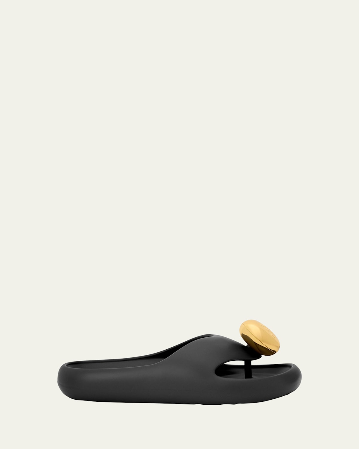 Loewe Pebble Patent Toe-post Slide Sandals