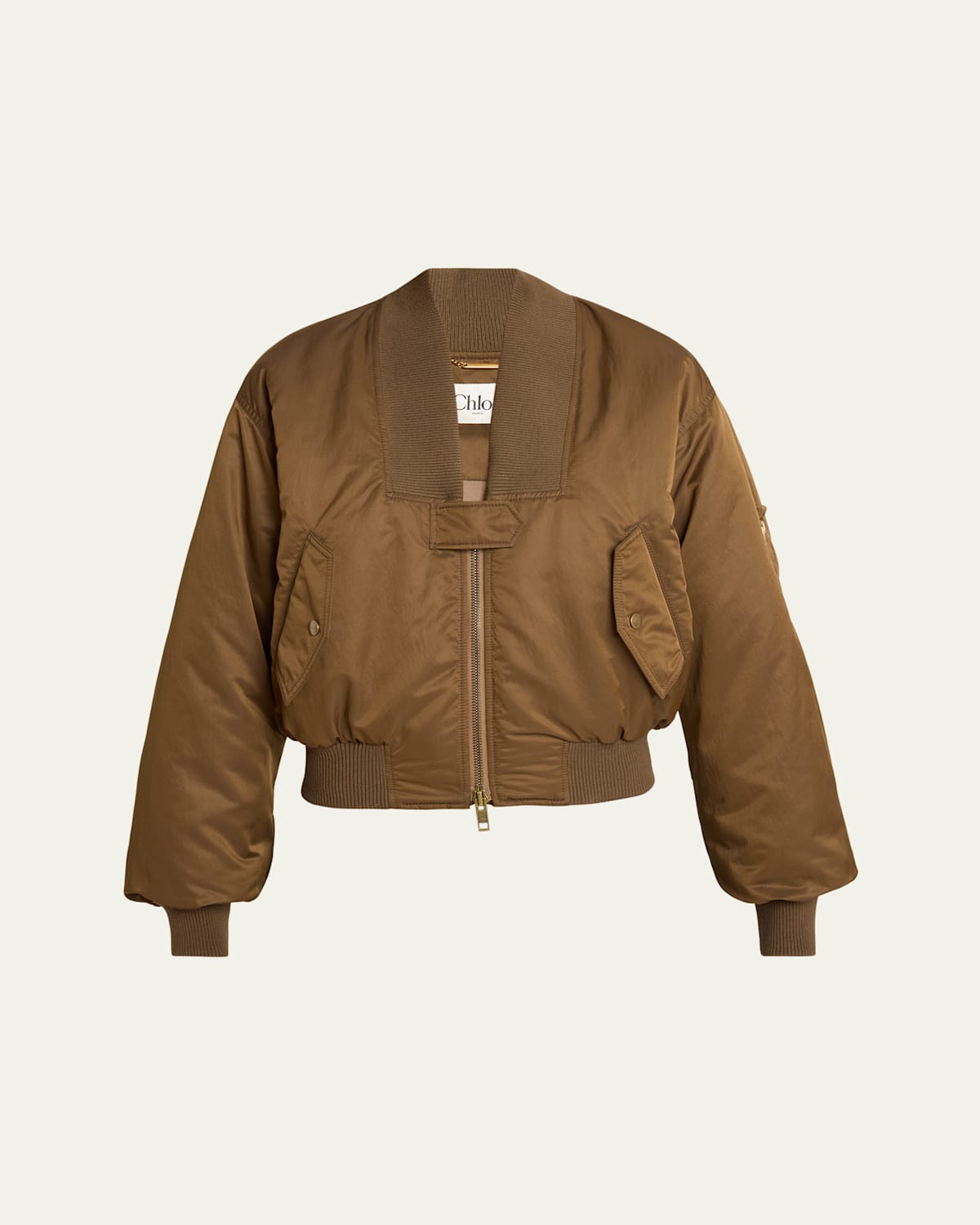 Chloé V-neck Bomber Jacket