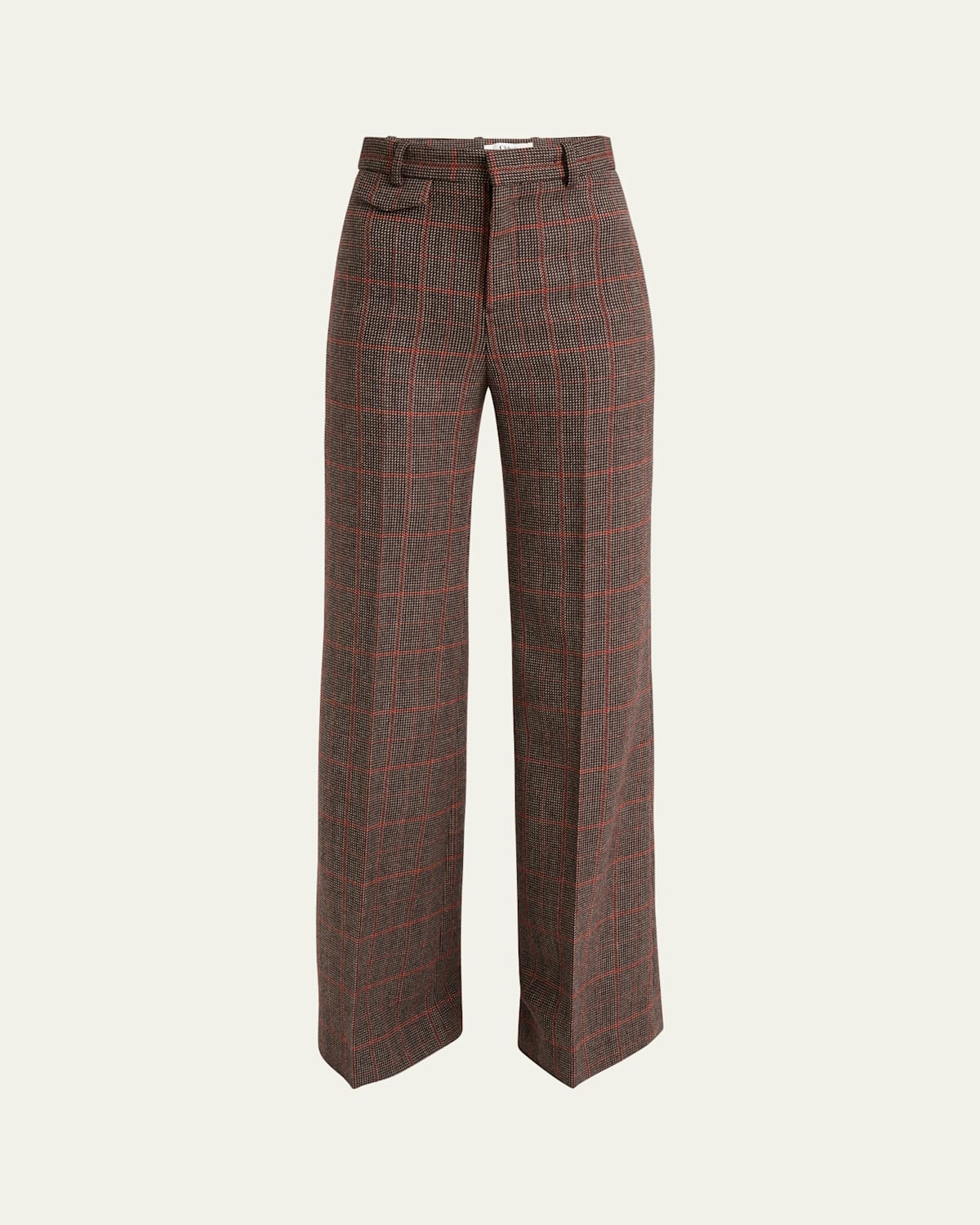 Chloé Plaid Wide-leg Pants