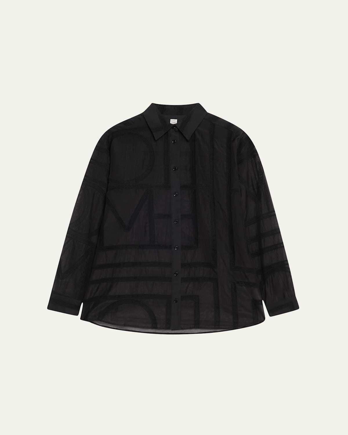 Monogram Crochet Embroidered Classic Shirt
