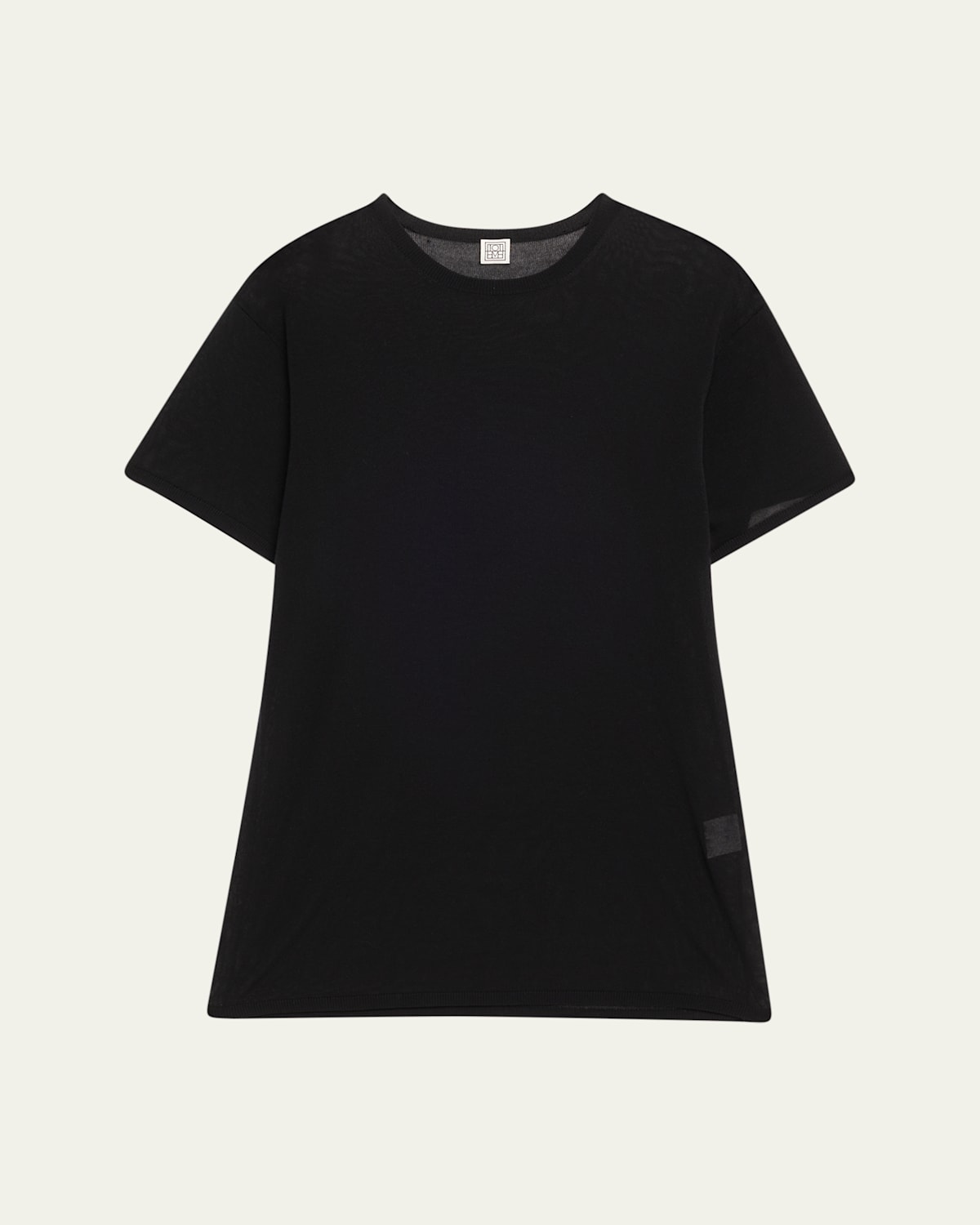 Totême Toteme Women's Black Logo-embroidered Organic Cotton T-shirt In Black