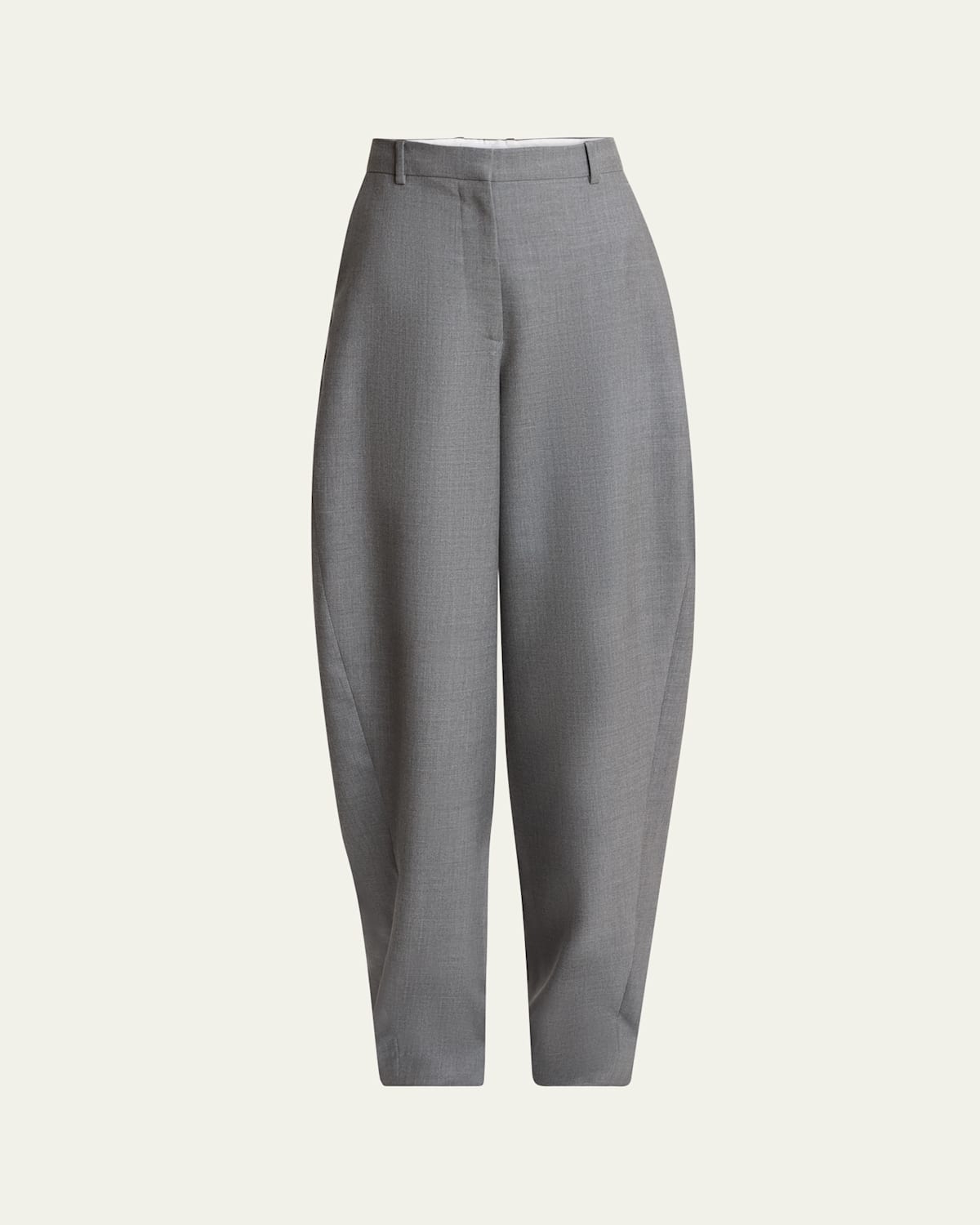 Givenchy Barrel Leg Wool Trousers In Gray
