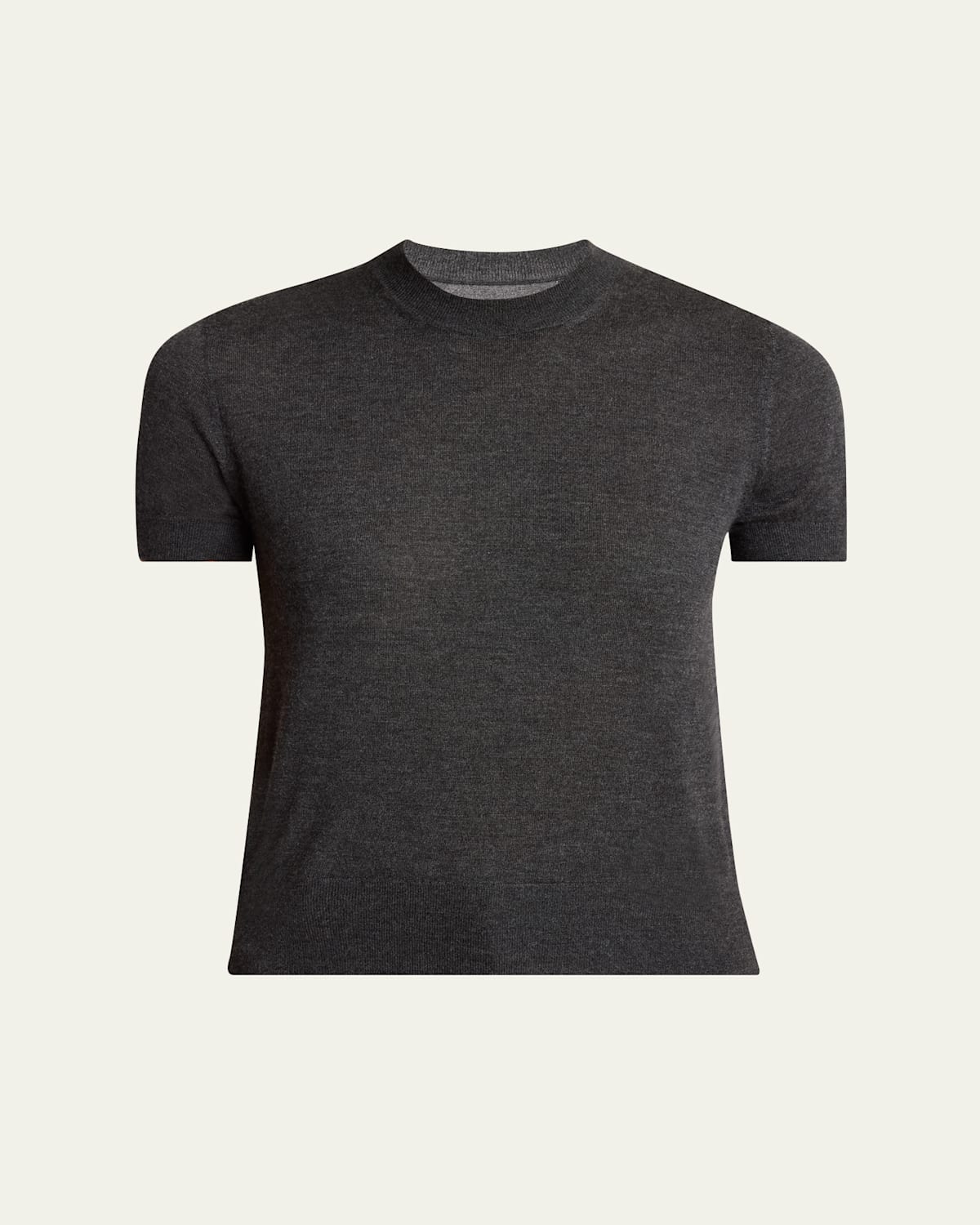 Givenchy Cashmere Short-sleeve Crewneck Sweater In Black