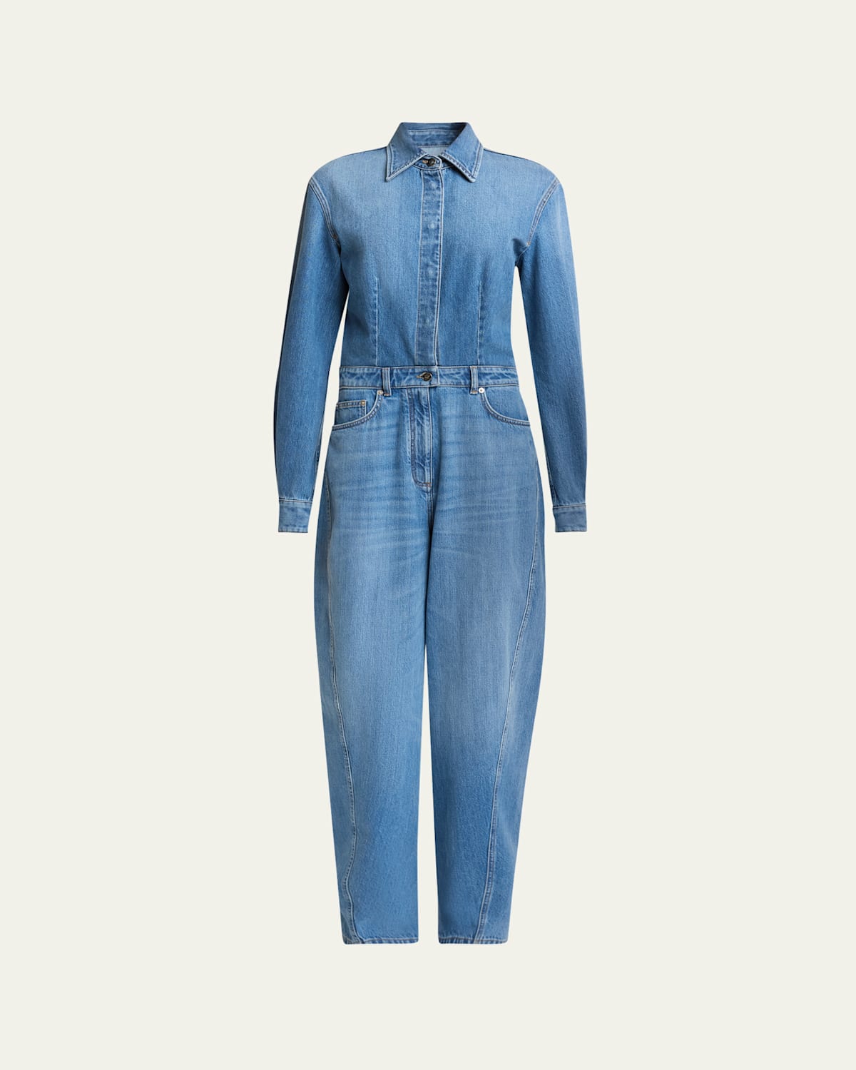 Givenchy Barrel Leg Denim Jumpsuit