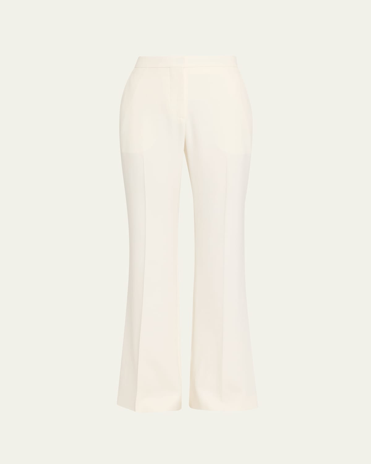 Givenchy Mid-rise Wool Bootcut Trousers In White